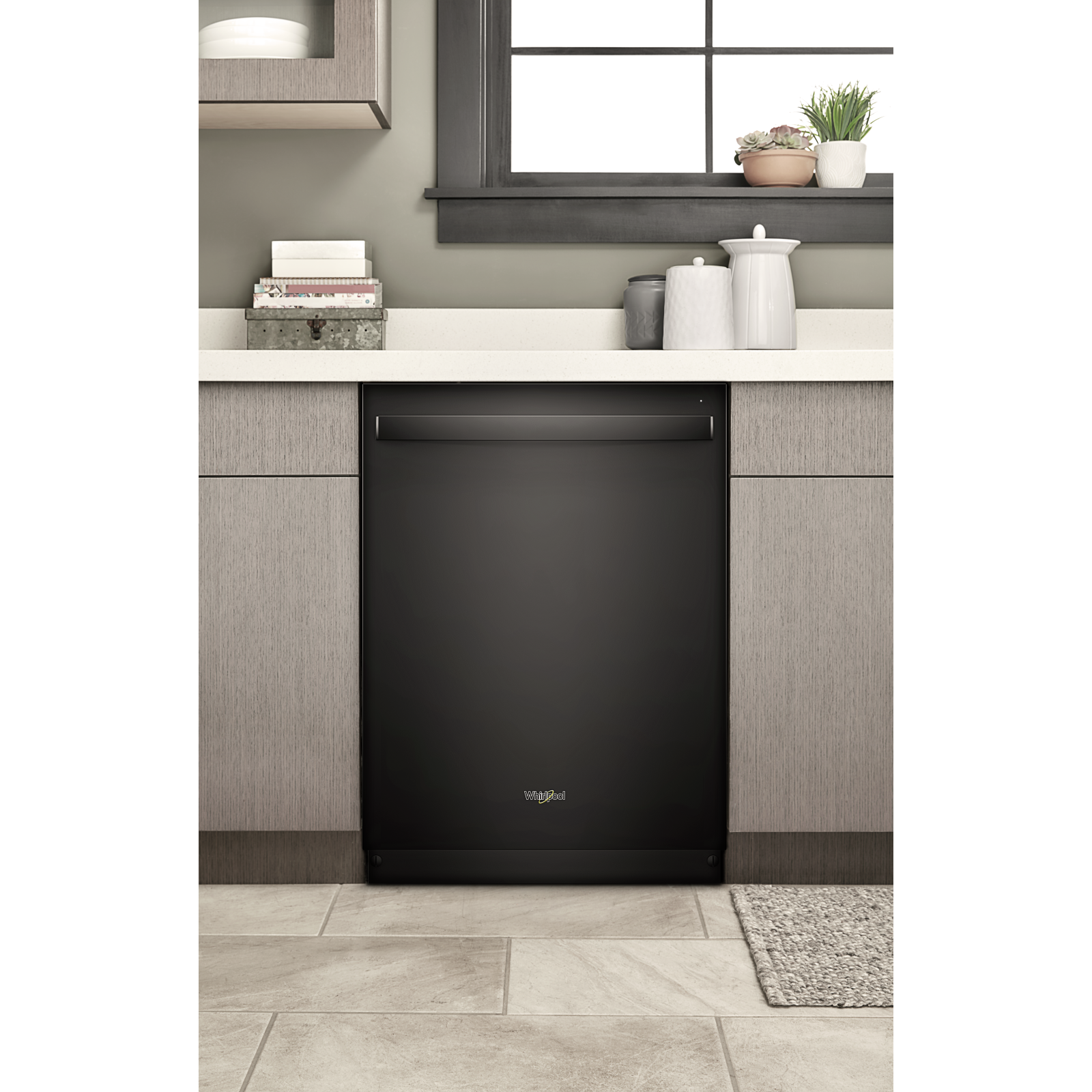 Whirlpool - 51 dBA Built In Dishwasher in Black - WDT730PAHB