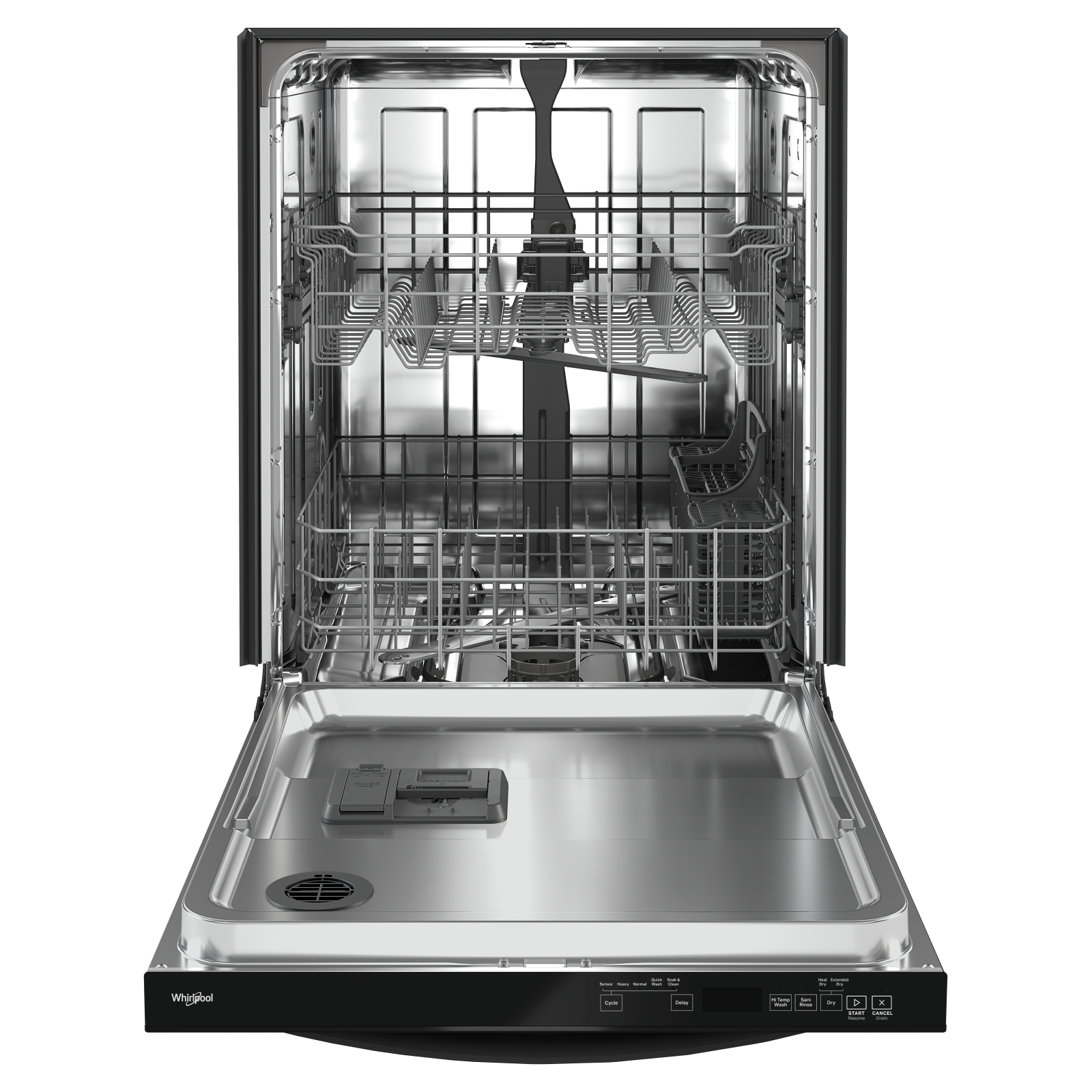 Whirlpool - 50 dBA Built In Dishwasher in Black - WDT740SALB