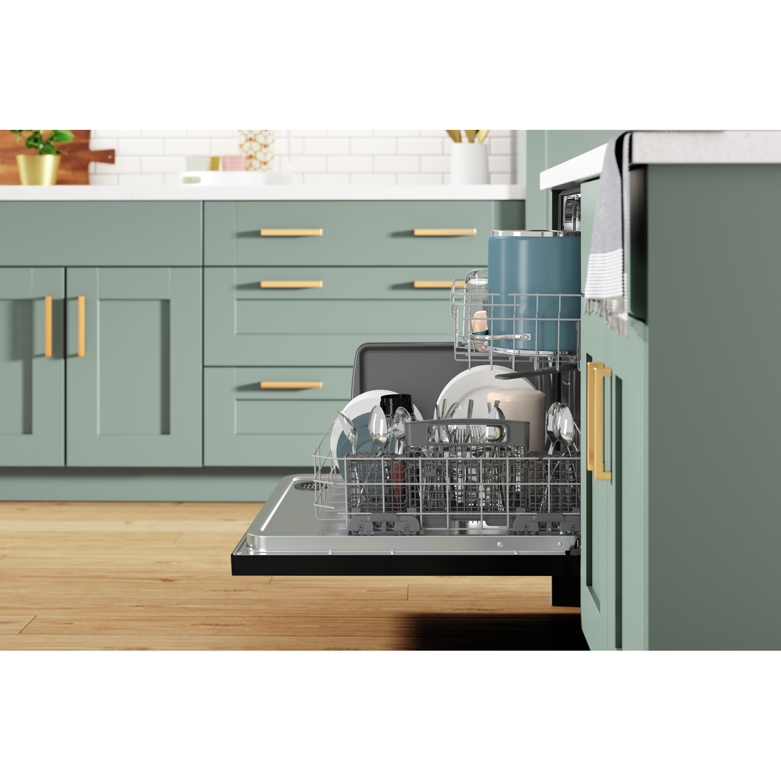 Whirlpool - 50 dBA Built In Dishwasher in Black - WDT740SALB