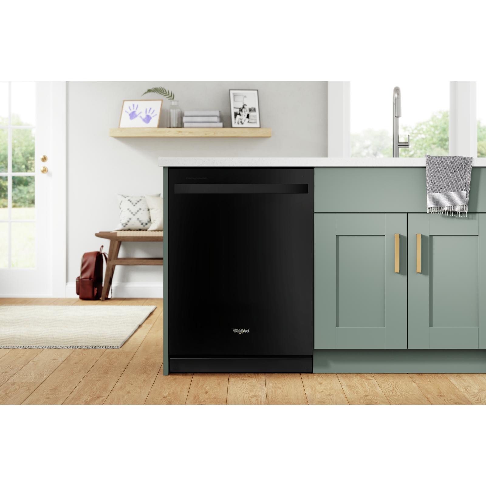 Whirlpool - 50 dBA Built In Dishwasher in Black - WDT740SALB
