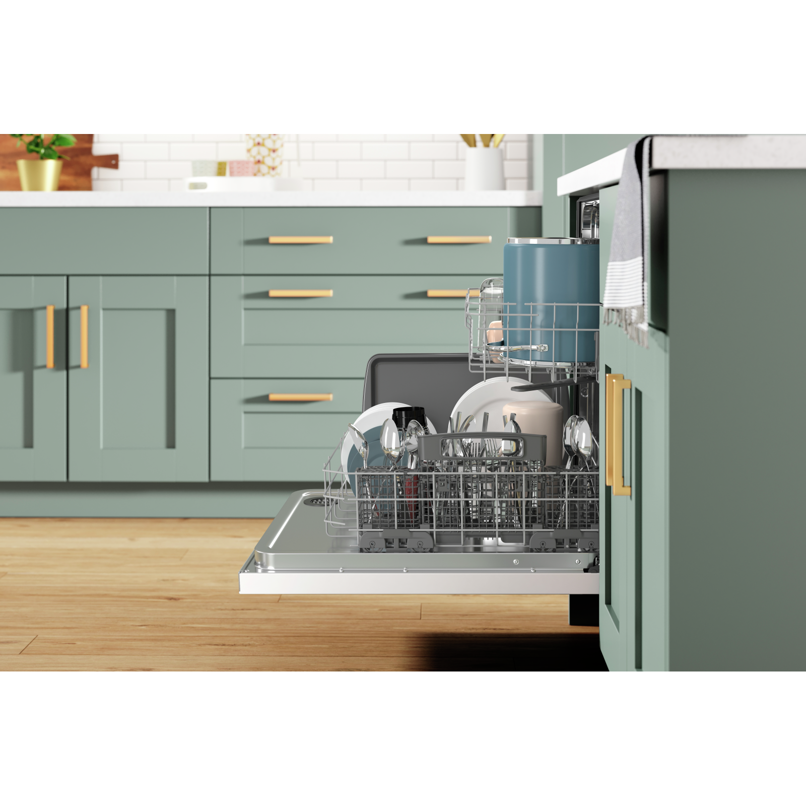 Whirlpool - 50 dBA Built In Dishwasher in White - WDT740SALW