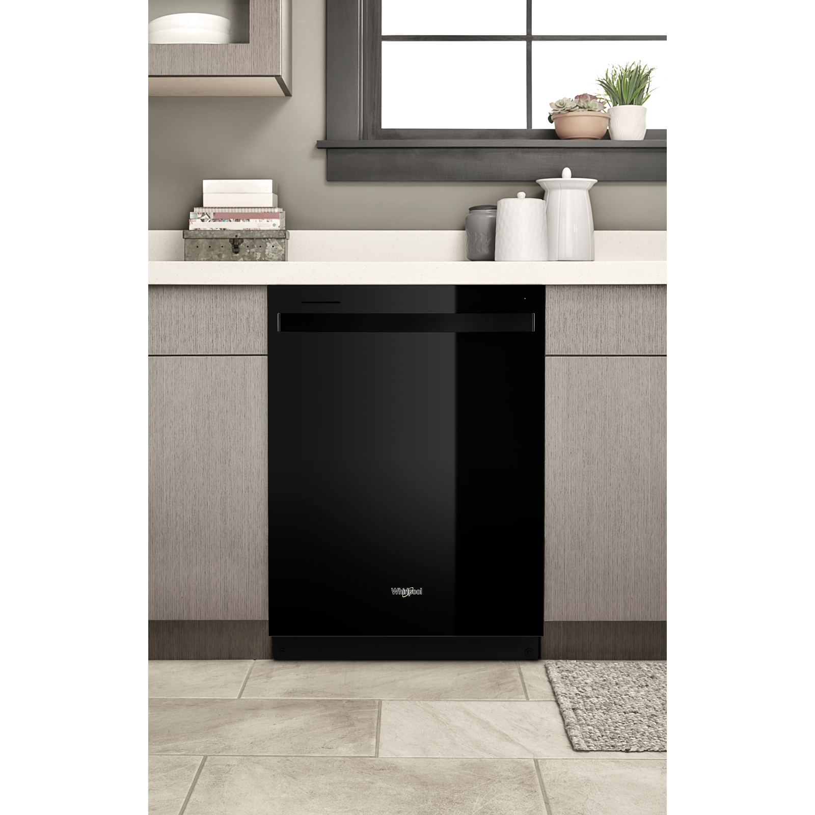Whirlpool - 47 dBA Built In Dishwasher in Black - WDT750SAKB