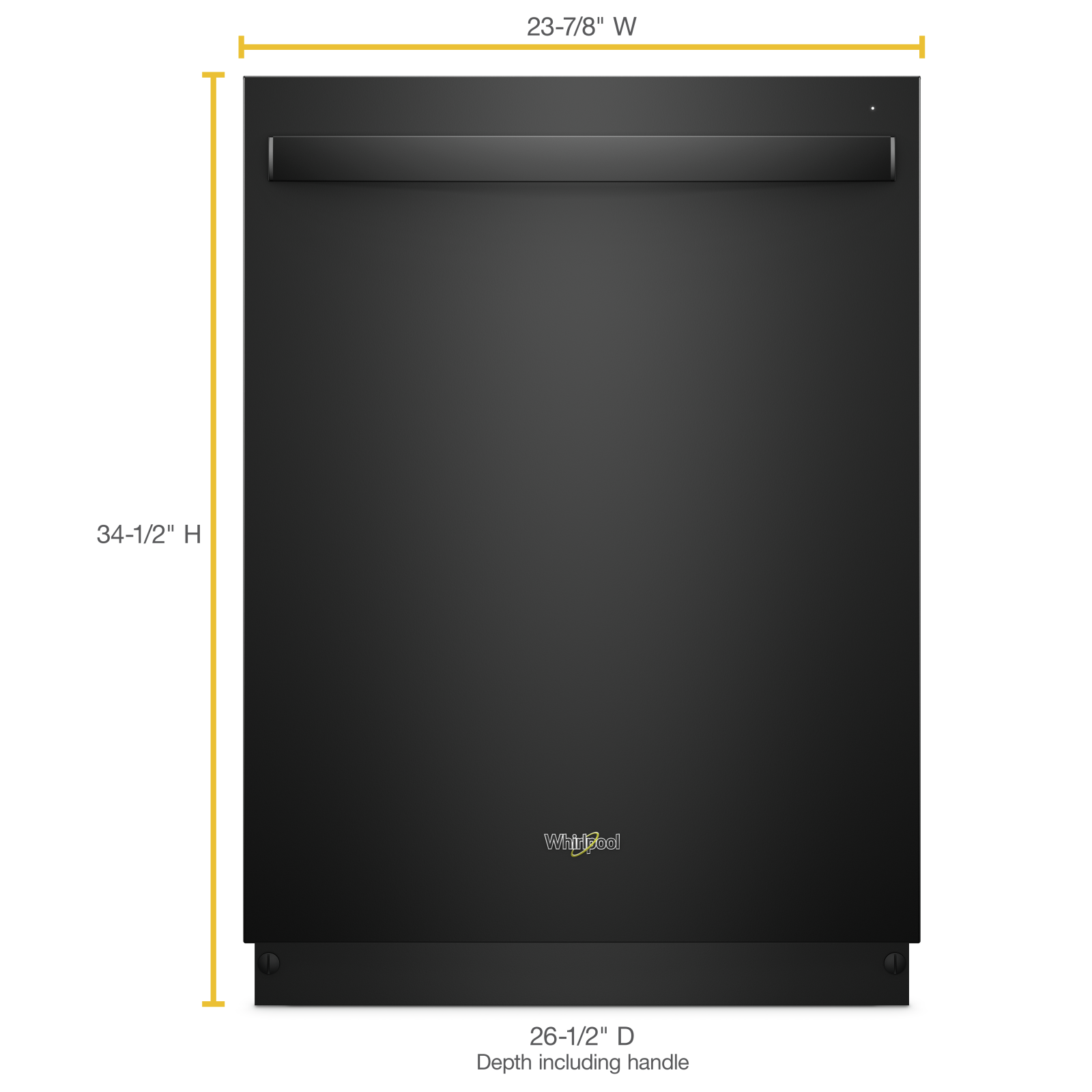 Whirlpool - 47 dBA Built In Dishwasher in Black - WDT970SAHB