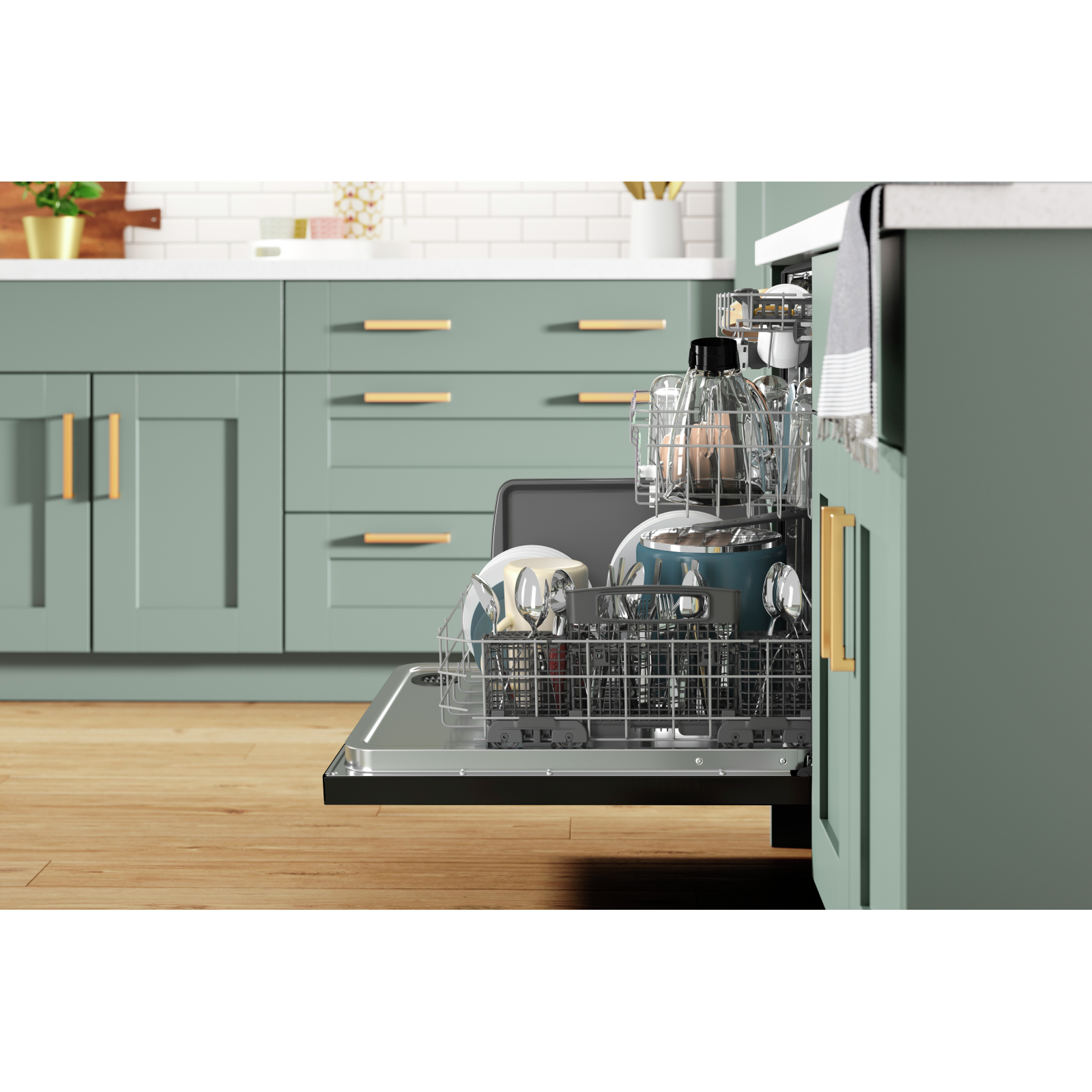 Whirlpool - 47 dBA Built In Dishwasher in Black Stainless - WDT970SAKV