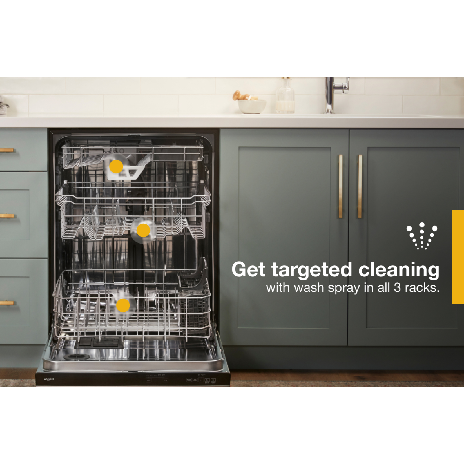 Whirlpool - 47 dBA Built In Dishwasher in Black Stainless - WDT970SAKV