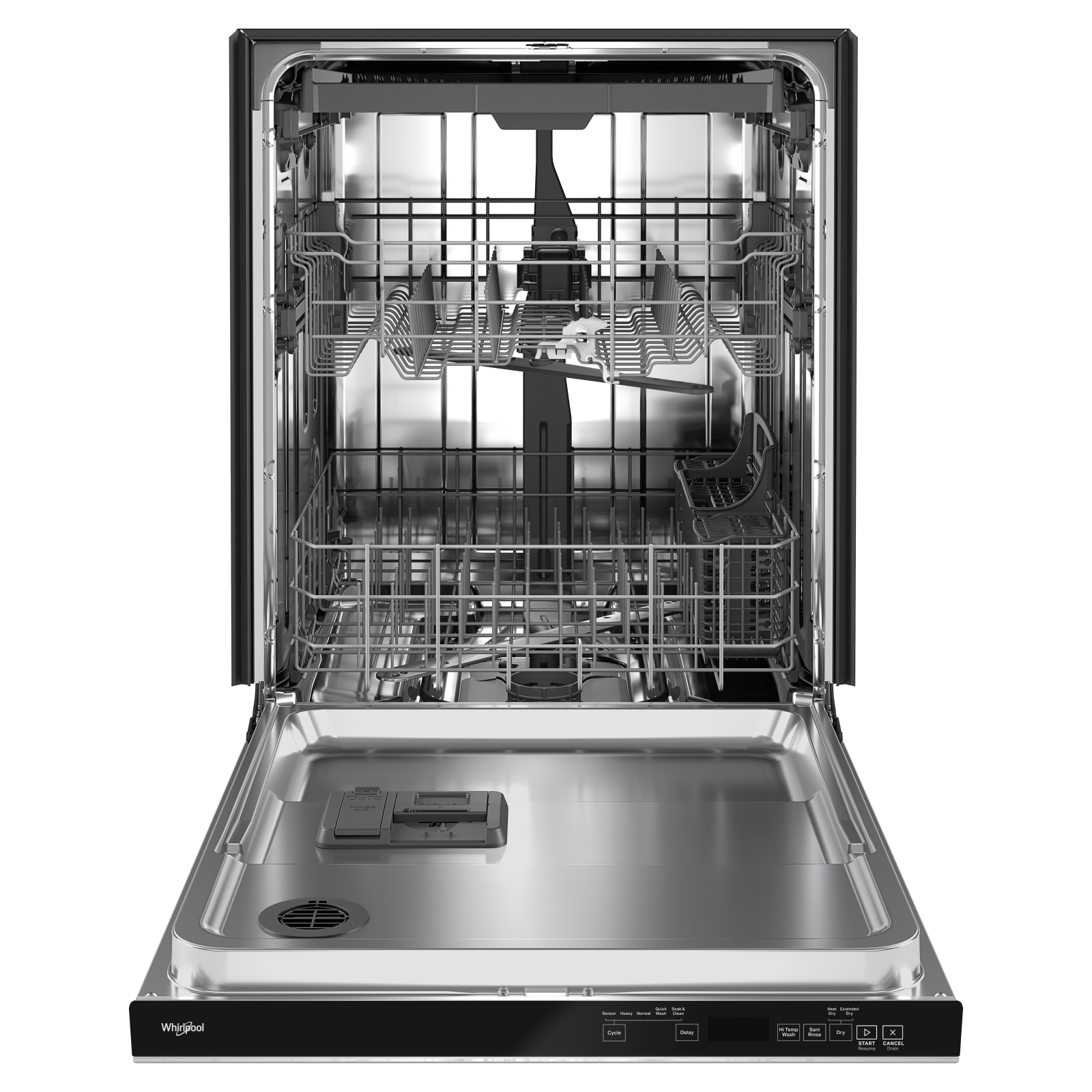 Whirlpool - 47 dBA Built In Dishwasher in Black Stainless - WDTA50SAKV