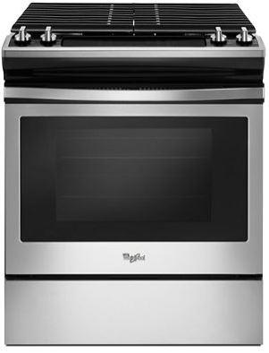 Whirlpool - 5 cu. ft Gas Range in Stainless - WEG515S0FS