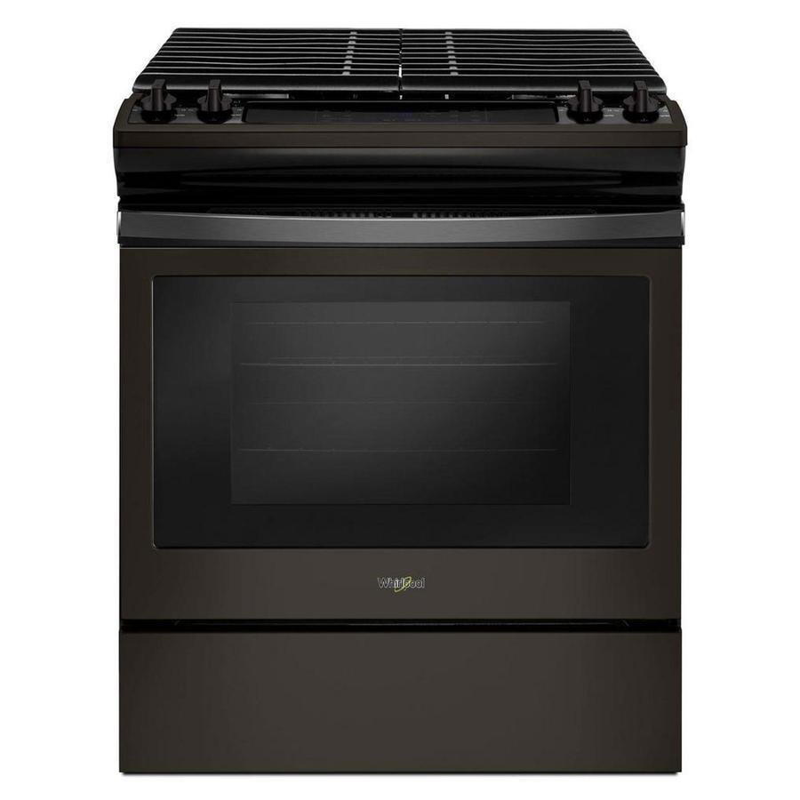 Whirlpool - 5 cu. ft Gas Range in Black Stainless - WEG515S0FV