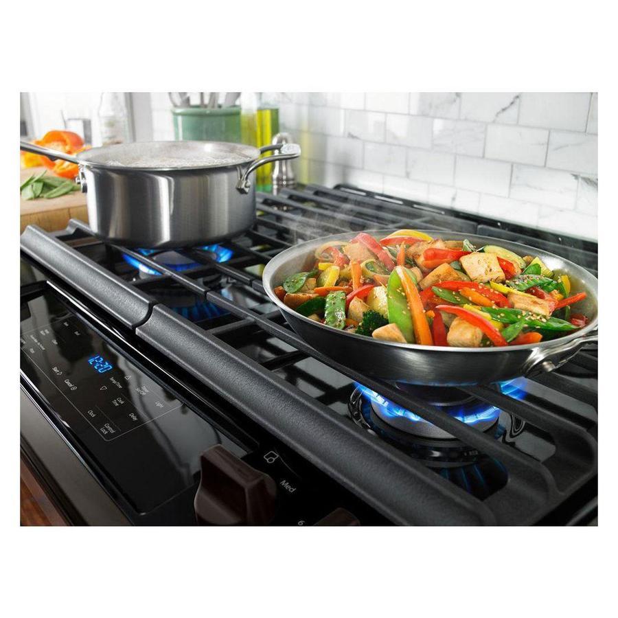Whirlpool - 5 cu. ft Gas Range in Black Stainless - WEG515S0FV