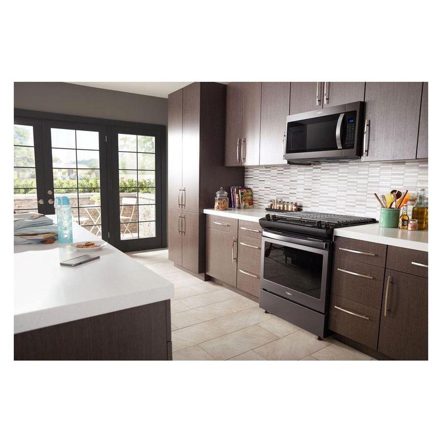 Whirlpool - 5 cu. ft Gas Range in Black Stainless - WEG515S0FV