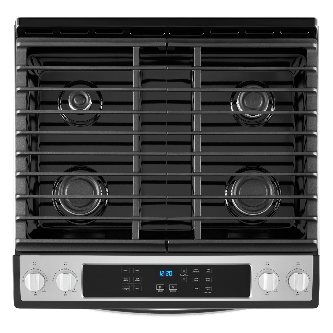 Whirlpool - 5 cu. ft Gas Range in Stainless - WEG515S0LS