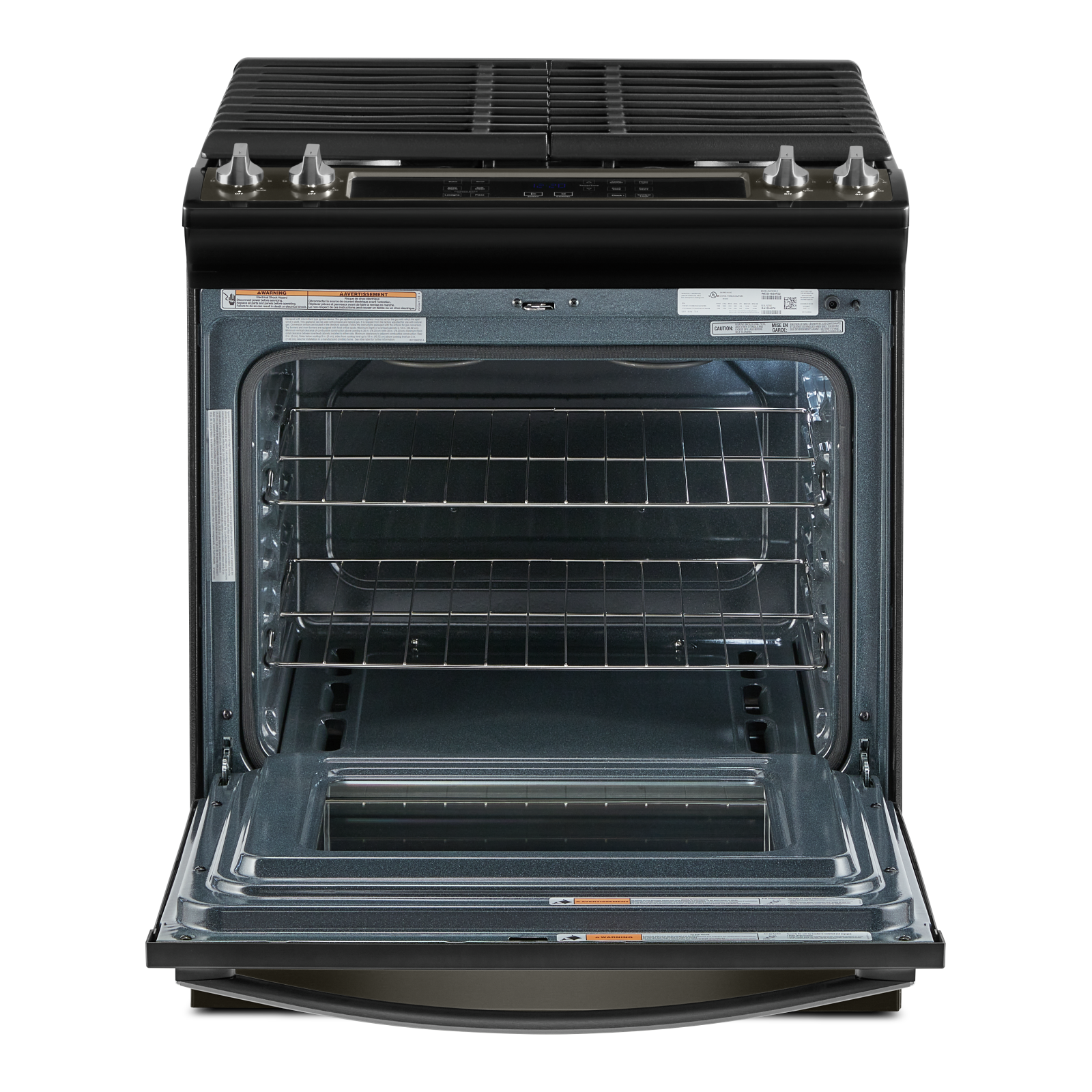 Whirlpool - 5 cu. ft Gas Range in Black Stainless - WEG515S0LV