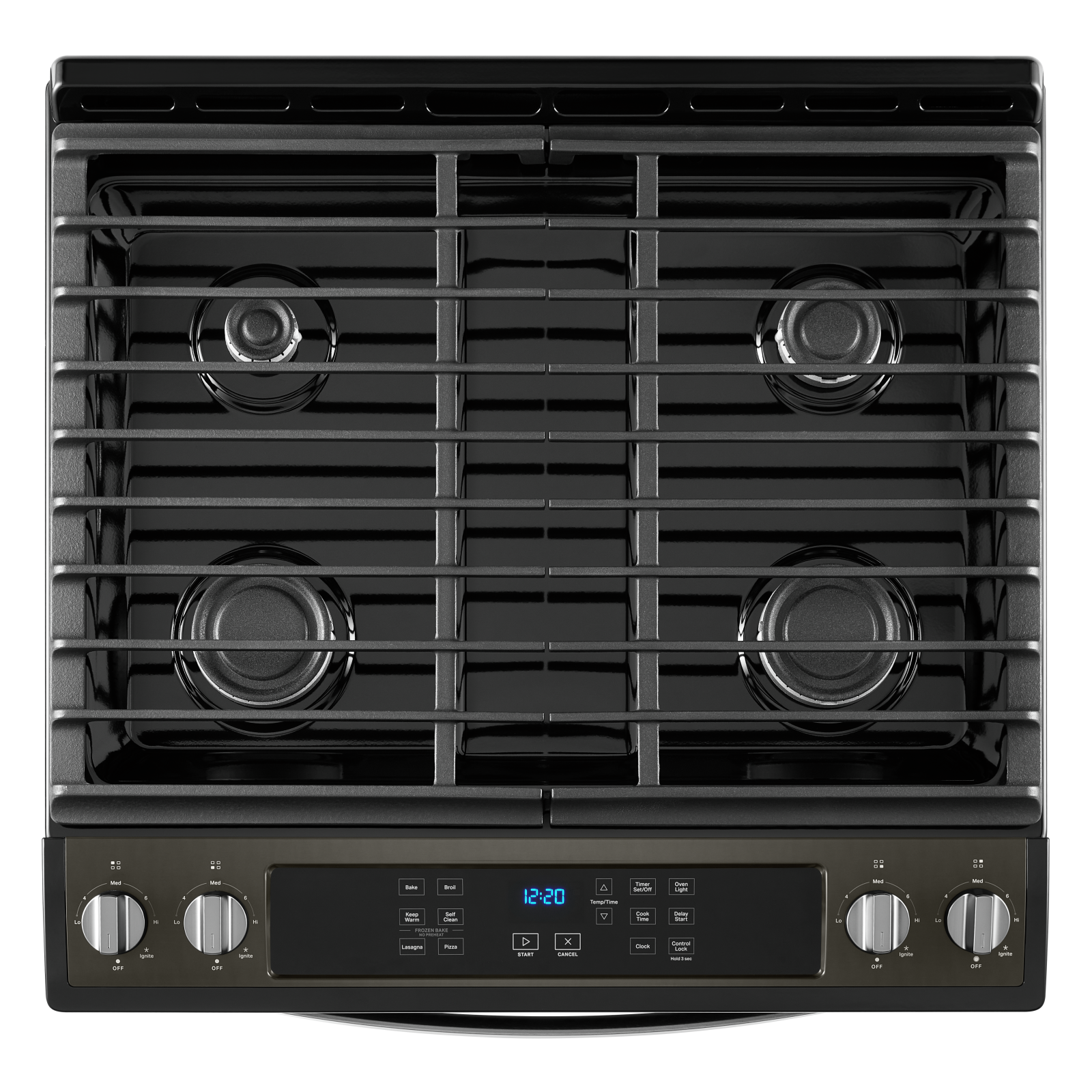 Whirlpool - 5 cu. ft Gas Range in Black Stainless - WEG515S0LV