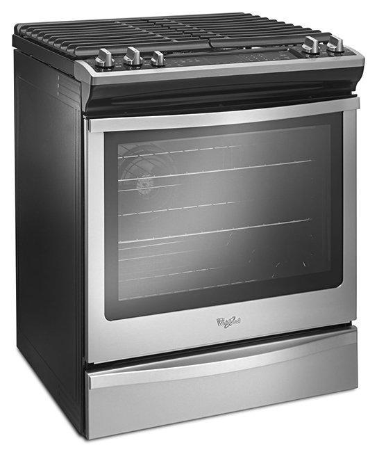 Whirlpool - 5.8 cu. ft Gas Range in Stainless - WEG745H0FS