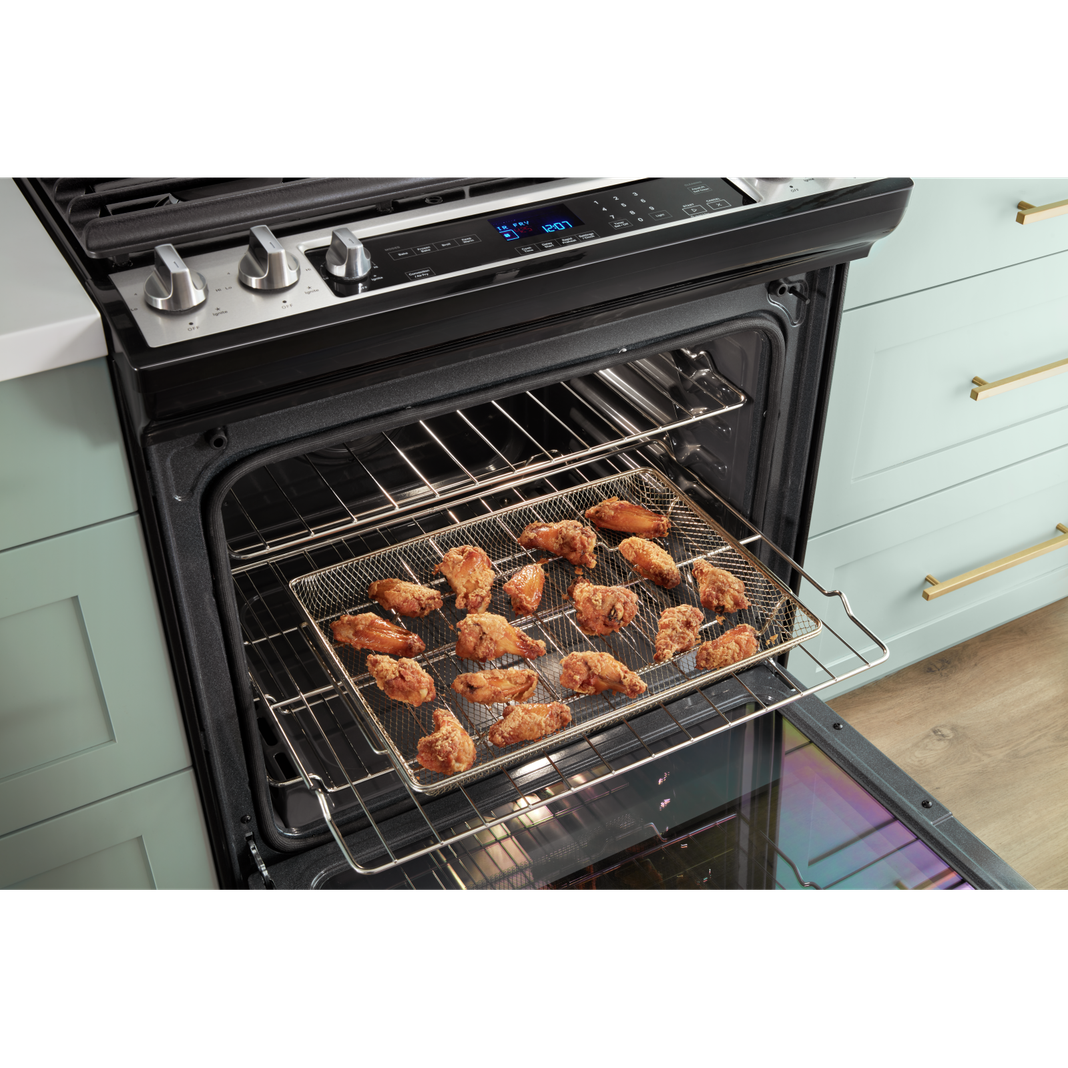 Whirlpool - 5.8 cu. ft Gas Range in Stainless - WEG745H0LZ