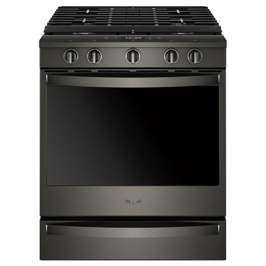 Whirlpool - 5.8 cu. ft Gas Range in Black Stainless - WEG750H0HV