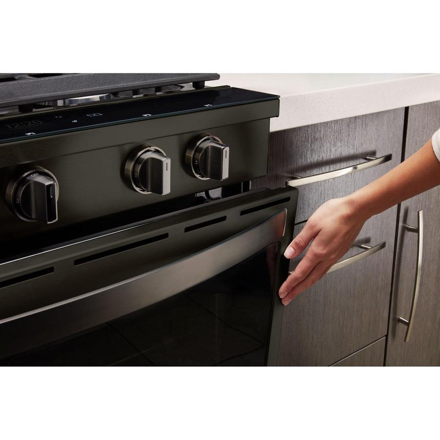 Whirlpool - 5.8 cu. ft Gas Range in Black Stainless - WEG750H0HV