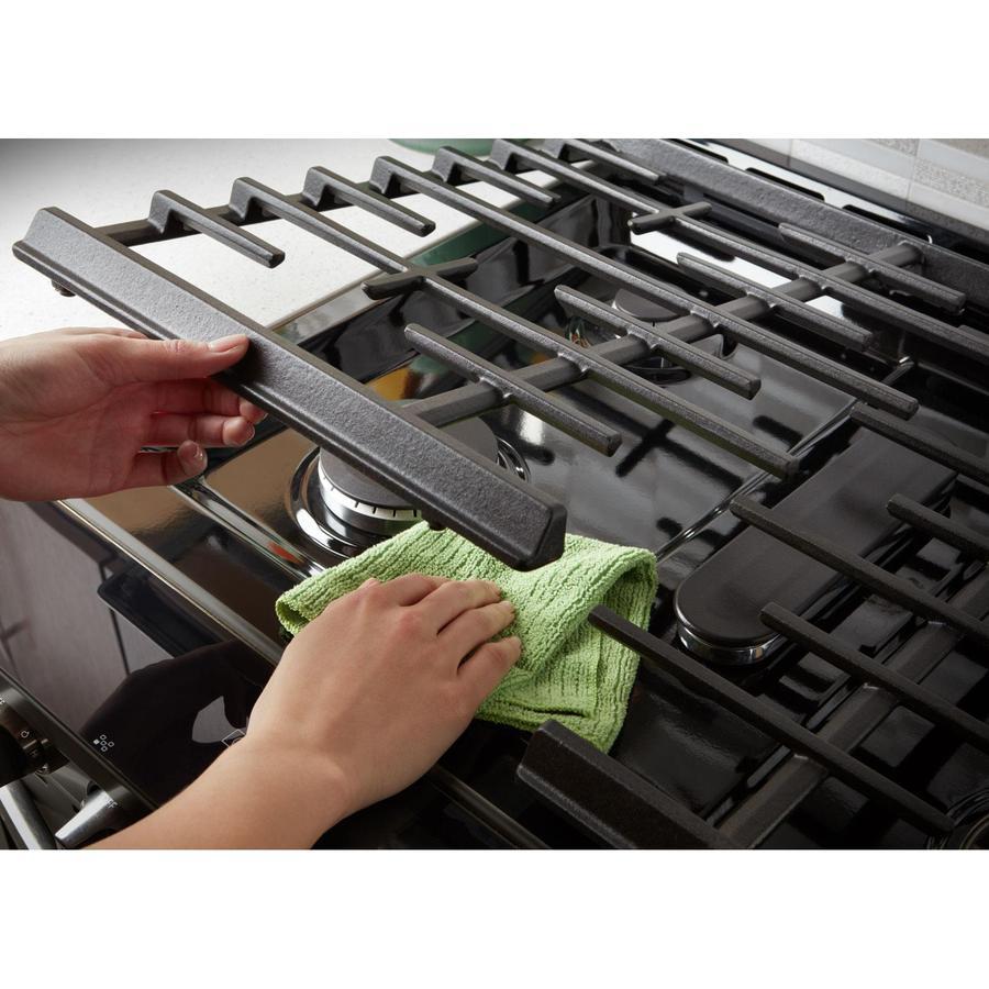 Whirlpool - 5.8 cu. ft Gas Range in Black Stainless - WEG750H0HV