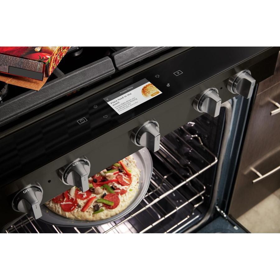 Whirlpool - 5.8 cu. ft Gas Range in Black Stainless - WEG750H0HV