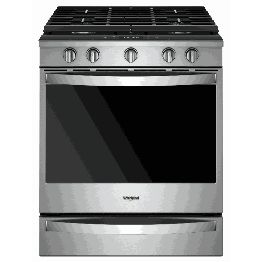 Whirlpool - 5.8 cu. ft Gas Range in Stainless - WEG750H0HZ