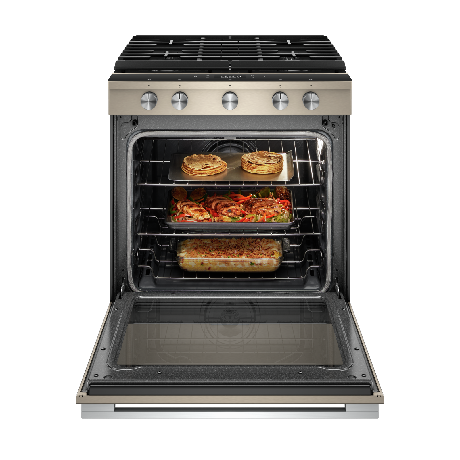 Whirlpool - 5.8 cu. ft Gas Range in Black - WEGA25H0HN