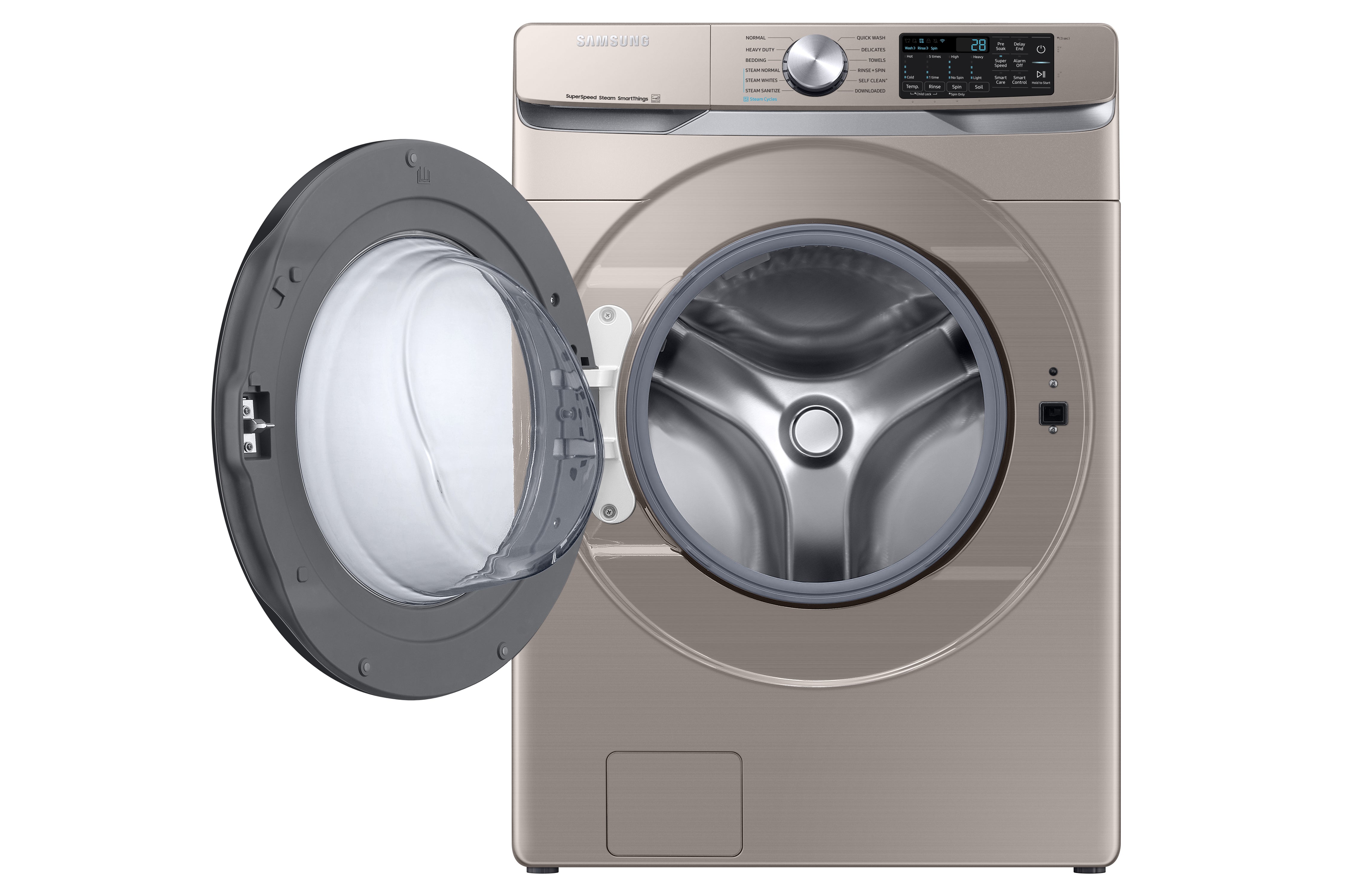 Samsung 5.2 Cu.Ft. Front Load Washer with SuperSpeed and Built-in Wifi - Champagne - WF45B6300AC