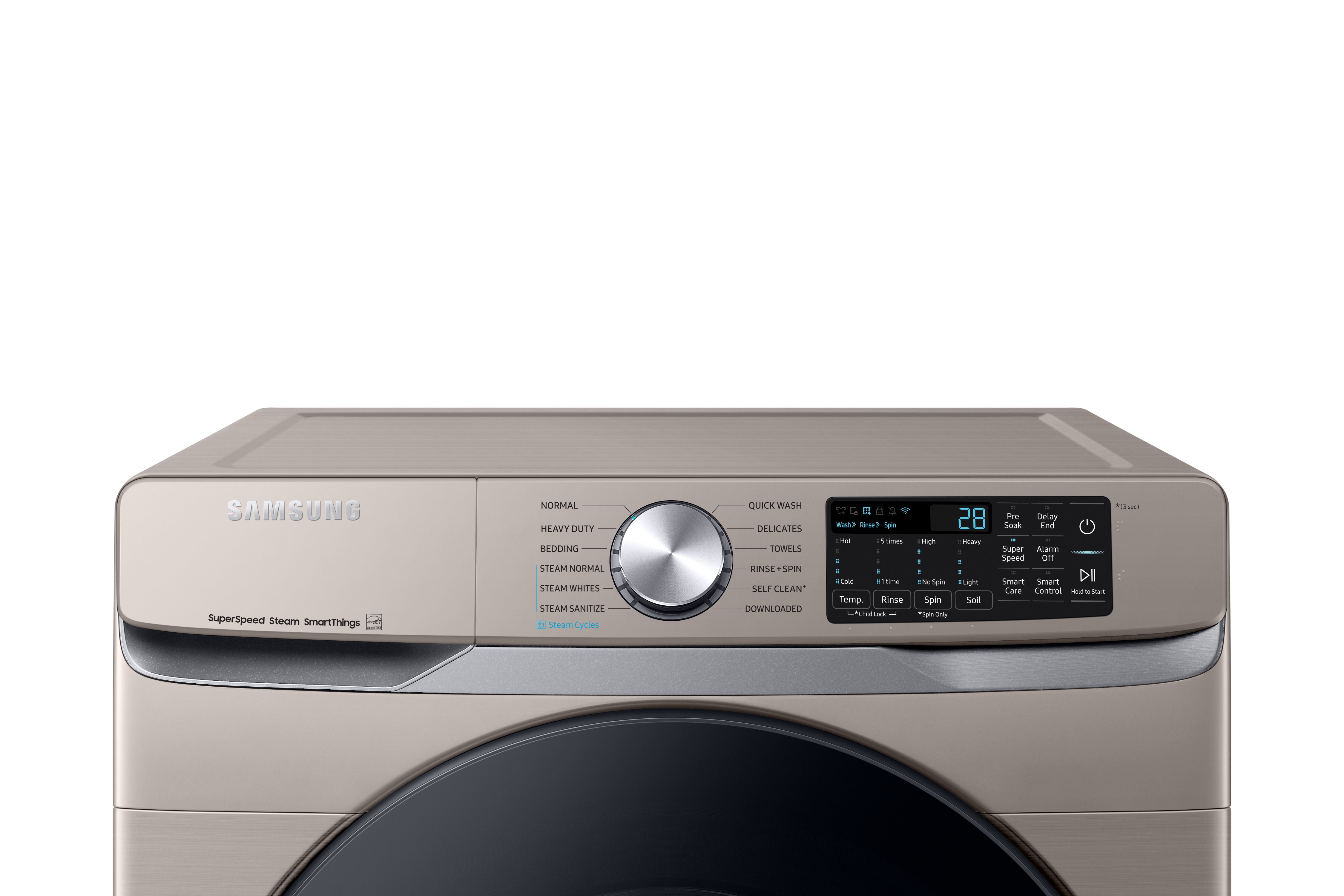 Samsung 5.2 Cu.Ft. Front Load Washer with SuperSpeed and Built-in Wifi - Champagne - WF45B6300AC