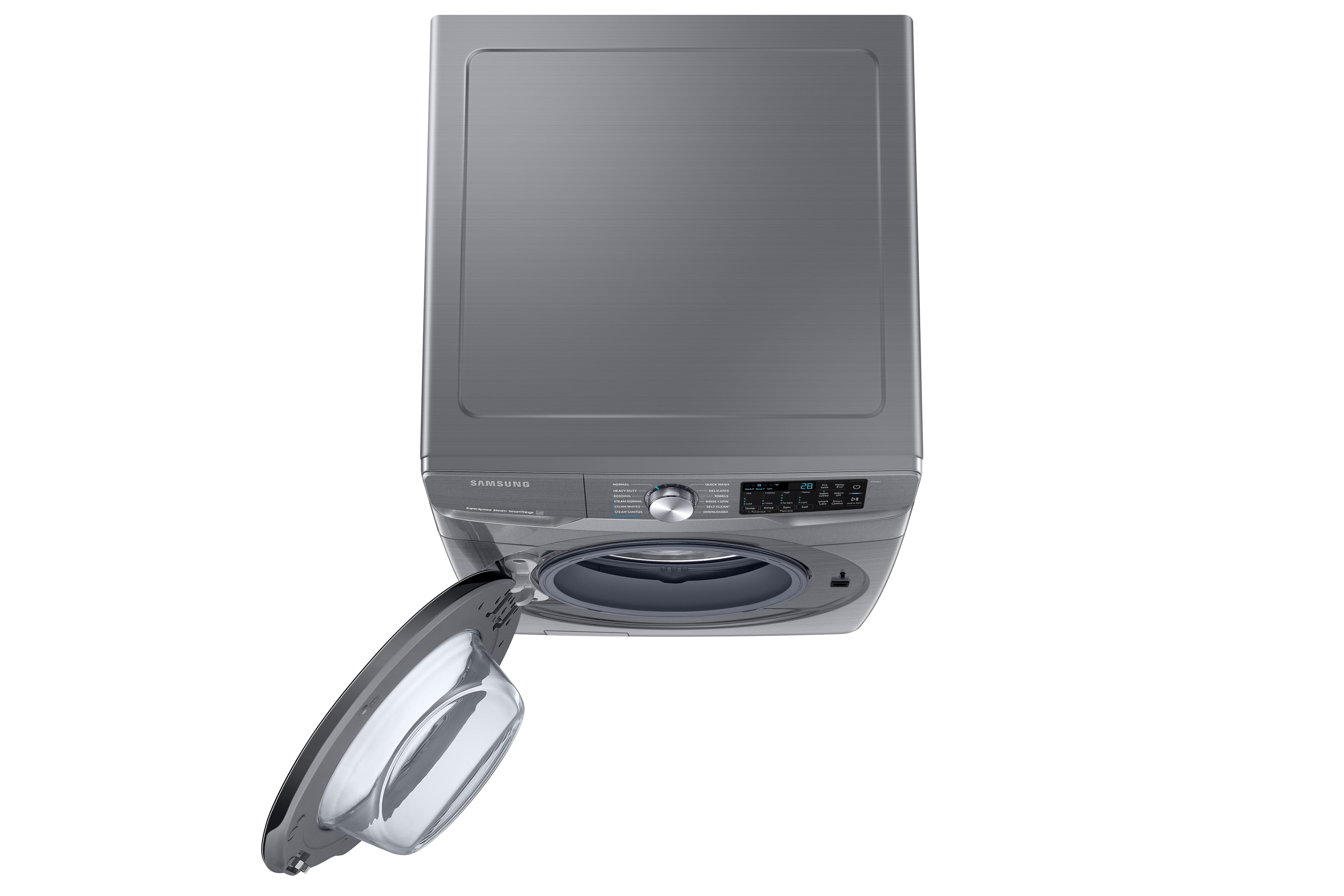 Samsung 5.2 Cu.Ft. Front Load Washer with SuperSpeed and Built-in Wifi - Platinum - WF45B6300AP