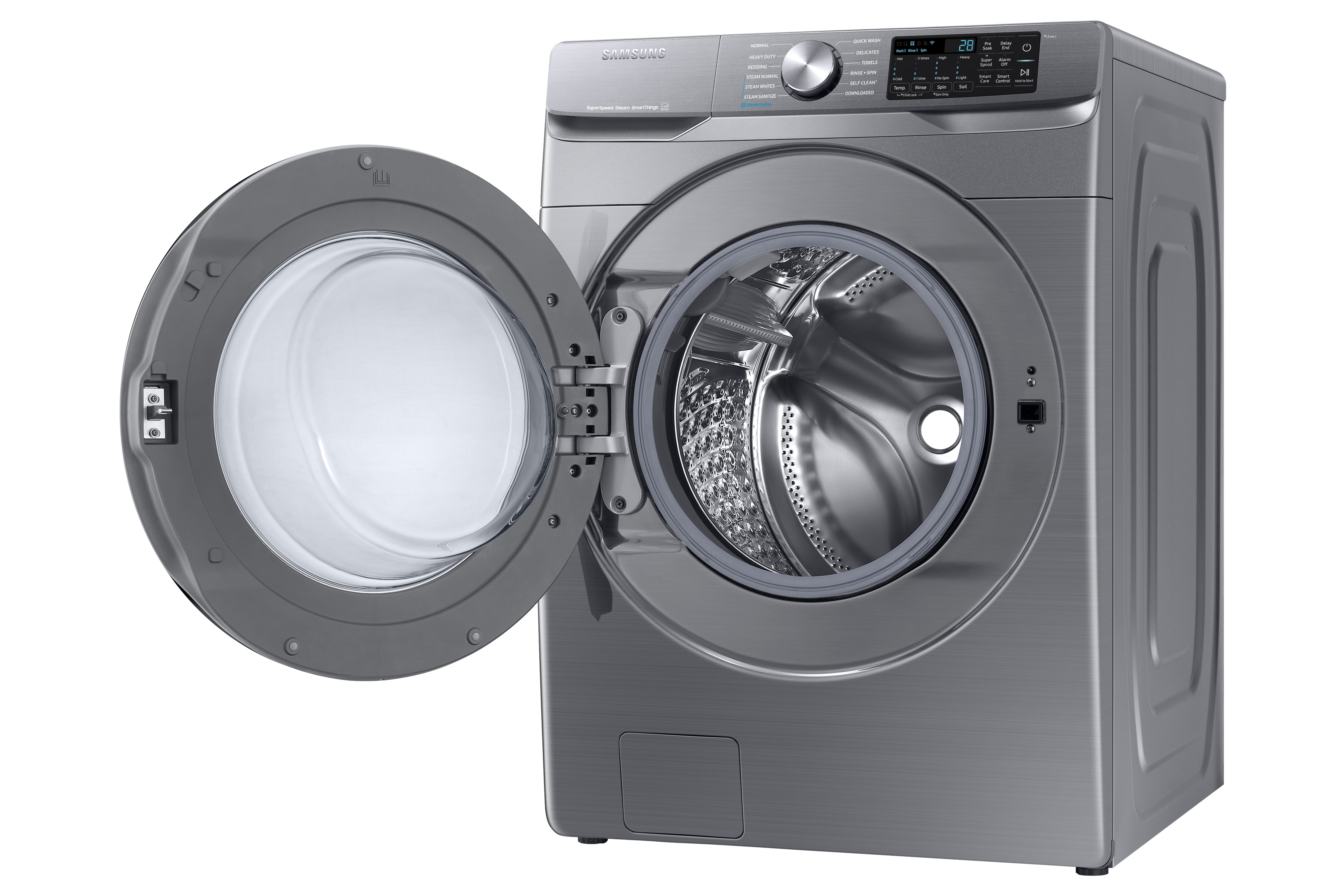 Samsung 5.2 Cu.Ft. Front Load Washer with SuperSpeed and Built-in Wifi - Platinum - WF45B6300AP