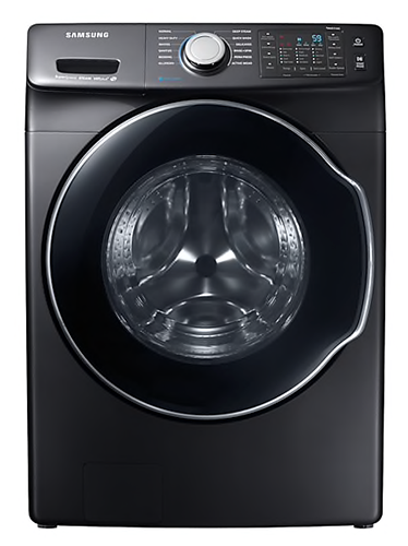 Samsung - 5.2 cu. Ft Front Load Washer in Black Stainless - WF45N6300AV