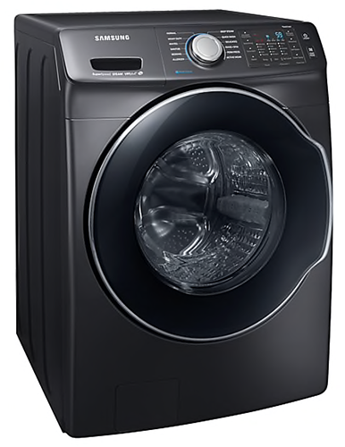 Samsung - 5.2 cu. Ft Front Load Washer in Black Stainless - WF45N6300AV
