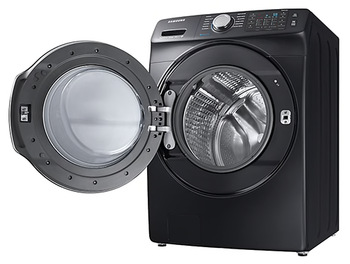 Samsung - 5.2 cu. Ft Front Load Washer in Black Stainless - WF45N6300AV