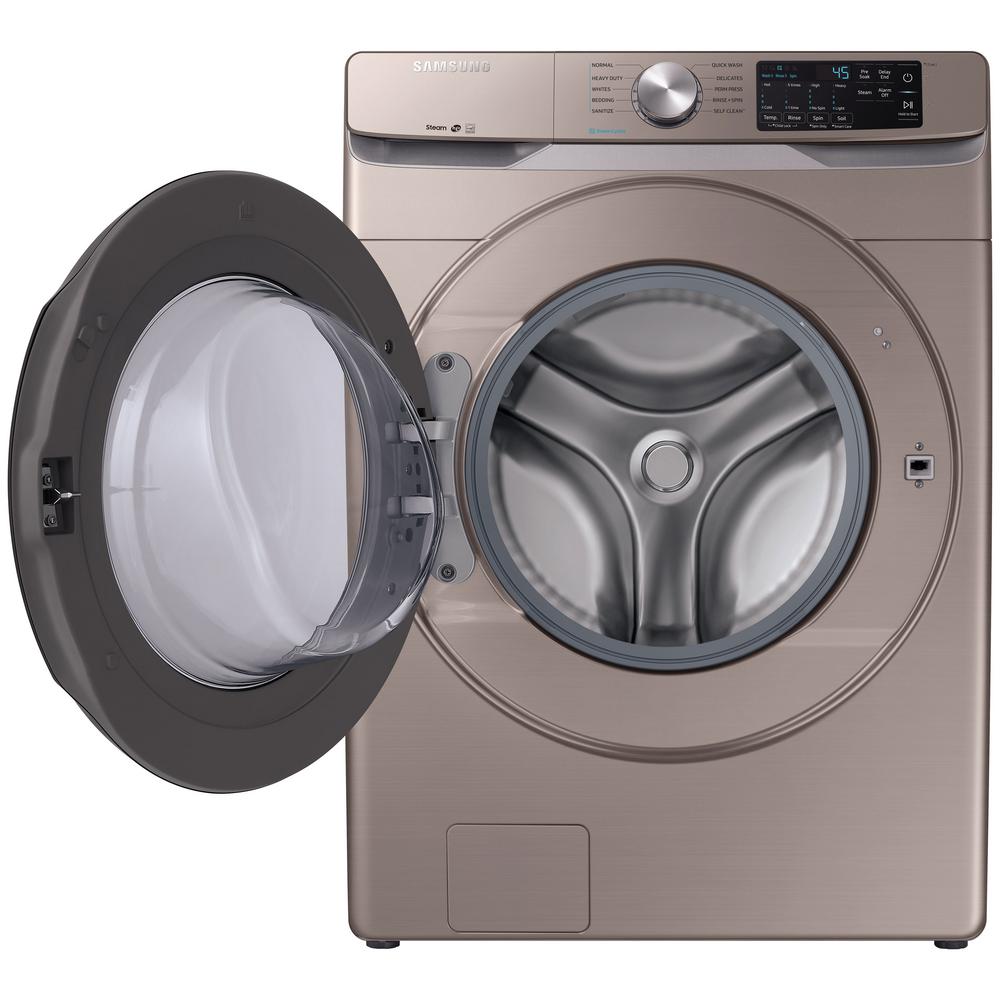 Samsung - 5.2 cu. Ft Front Load Washer in Champagne - WF45R6100AC