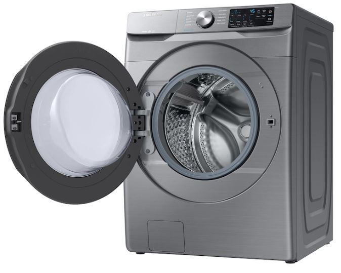 Samsung - 5.2 cu. Ft Front Load Washer in Stainless - WF45R6100AP