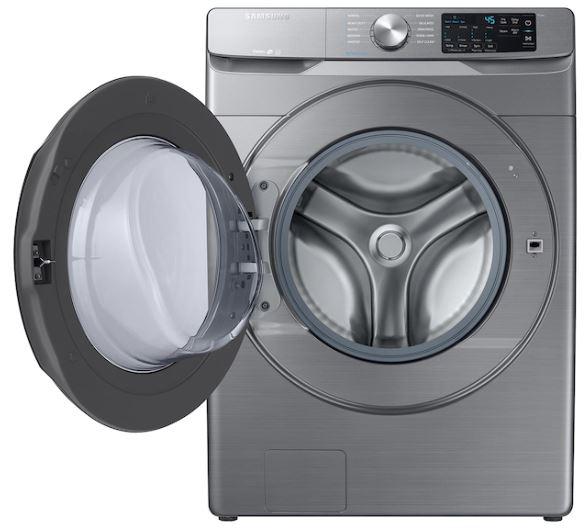 Samsung - 5.2 cu. Ft Front Load Washer in Stainless - WF45R6100AP