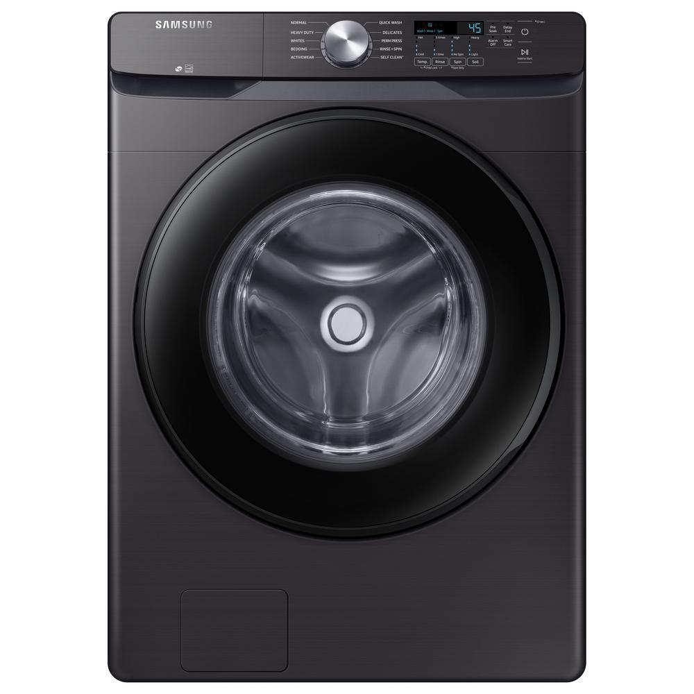 Samsung - 5.2 cu. Ft Front Load Washer in Black Stainless - WF45T6000AV