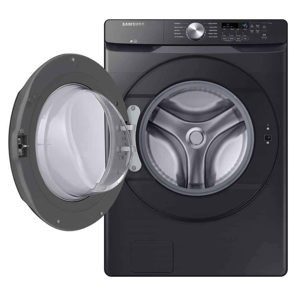Samsung - 5.2 cu. Ft Front Load Washer in Black Stainless - WF45T6000AV