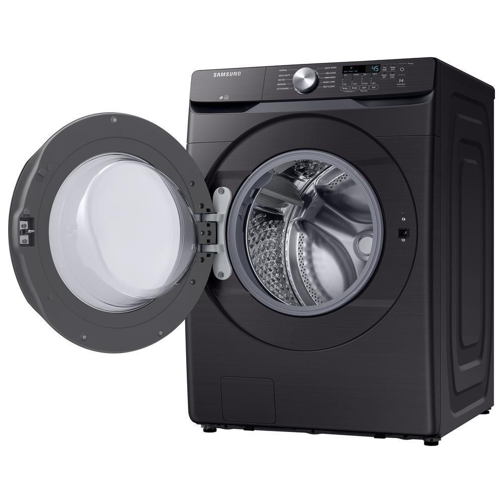 Samsung - 5.2 cu. Ft Front Load Washer in Black Stainless - WF45T6000AV