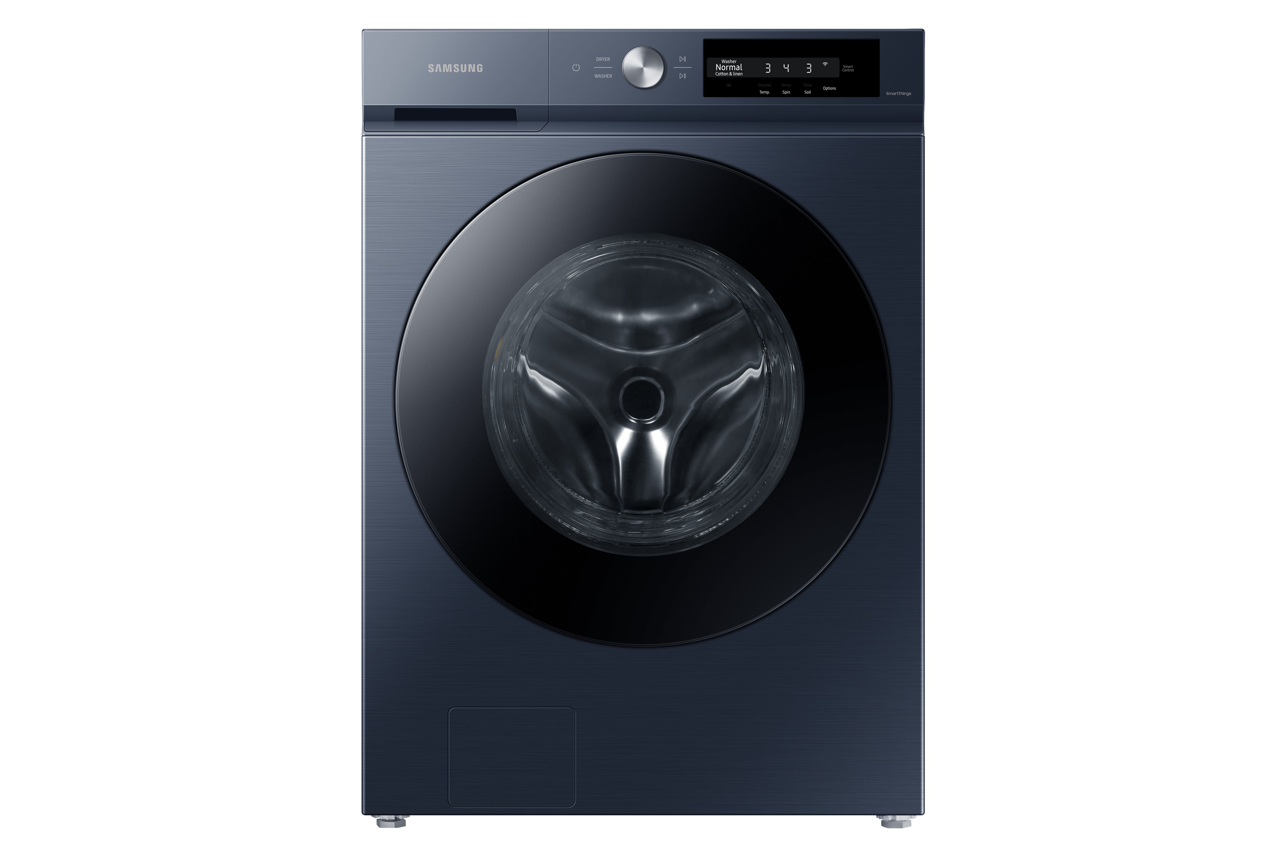 Samsung - Bespoke 5.3 cu. Ft Front Load Washer in Blue - WF46BB6700ADUS