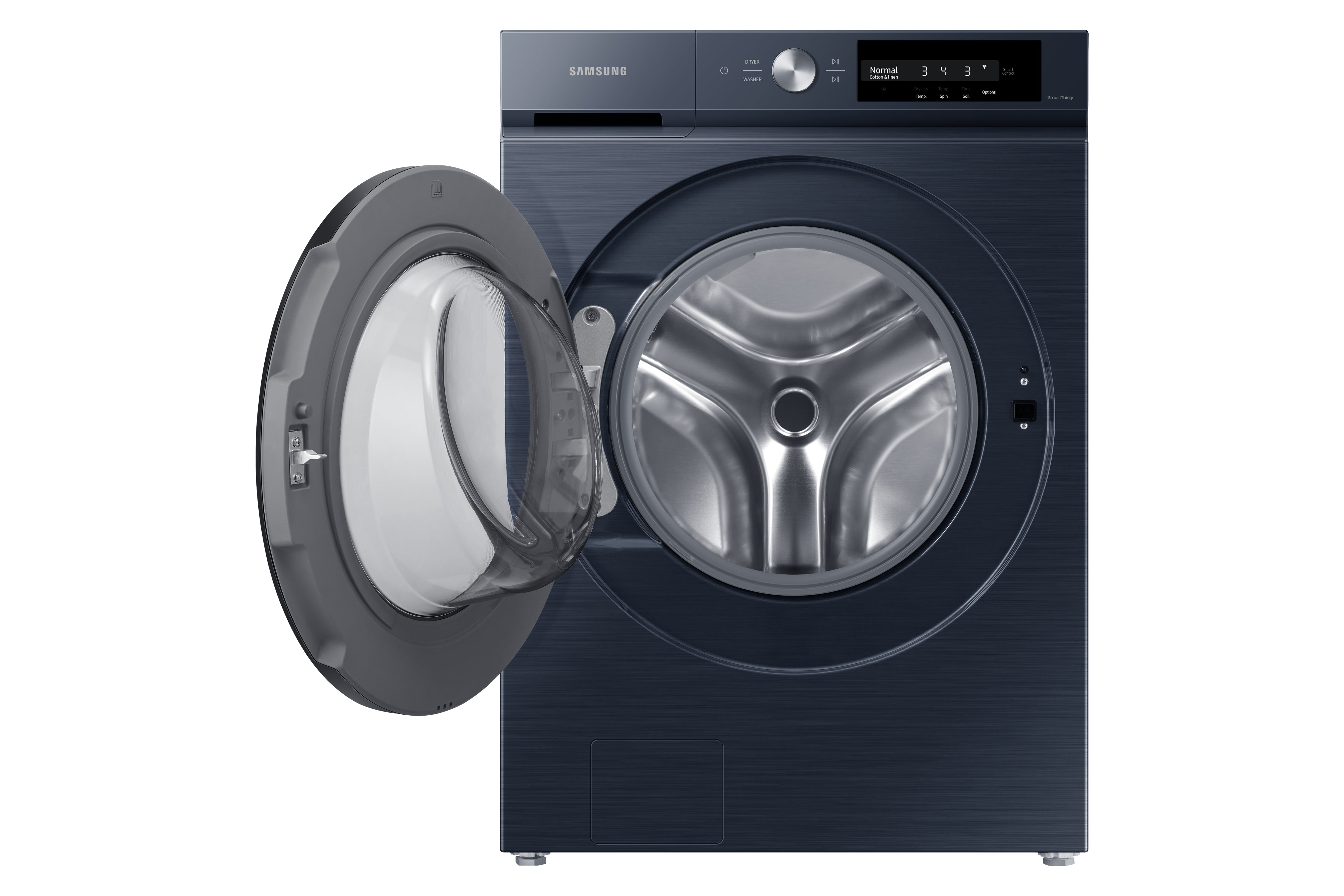 Samsung - Bespoke 5.3 cu. Ft Front Load Washer in Blue - WF46BB6700ADUS