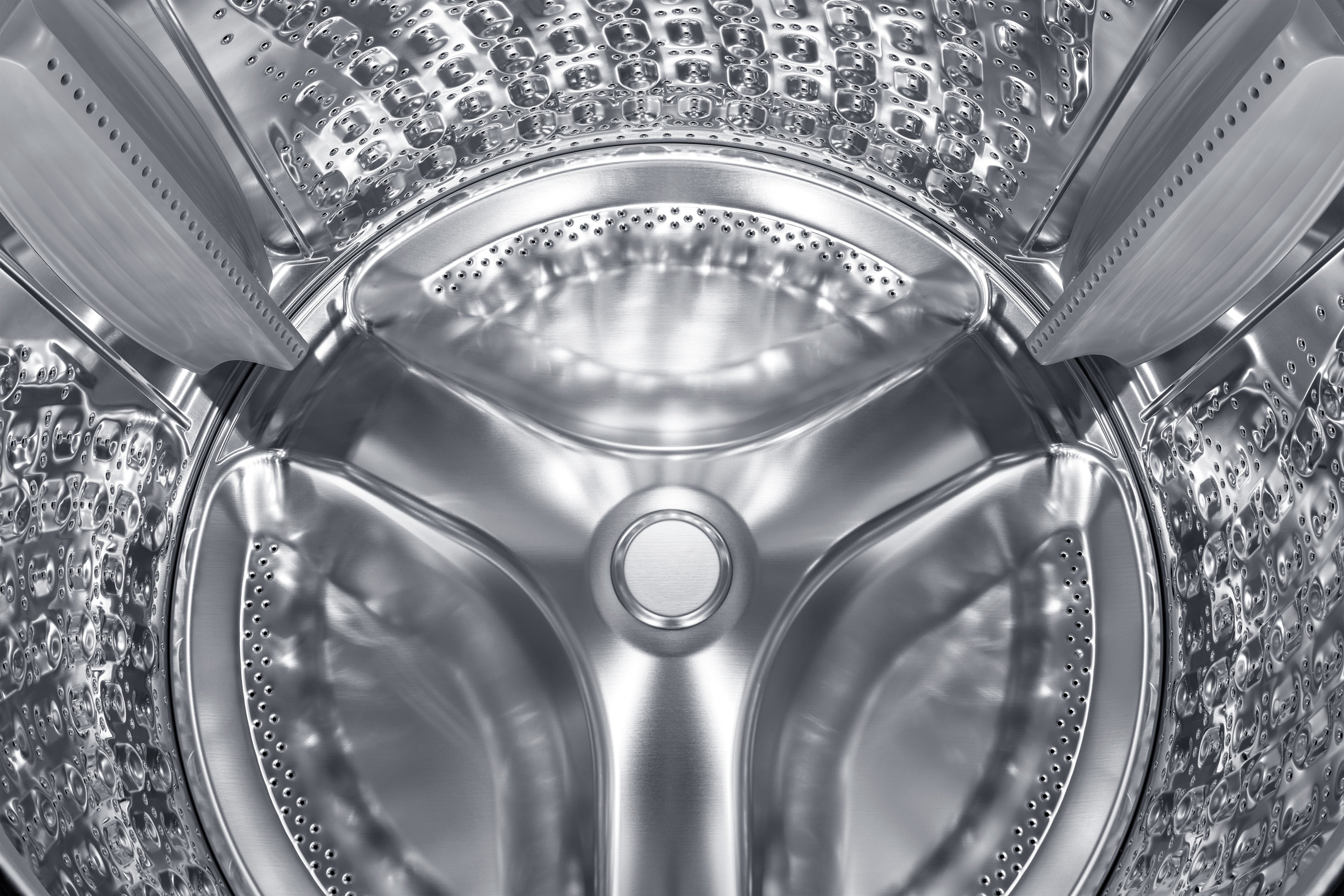 Samsung - Bespoke 5.3 cu. Ft Front Load Washer in Blue - WF46BB6700ADUS