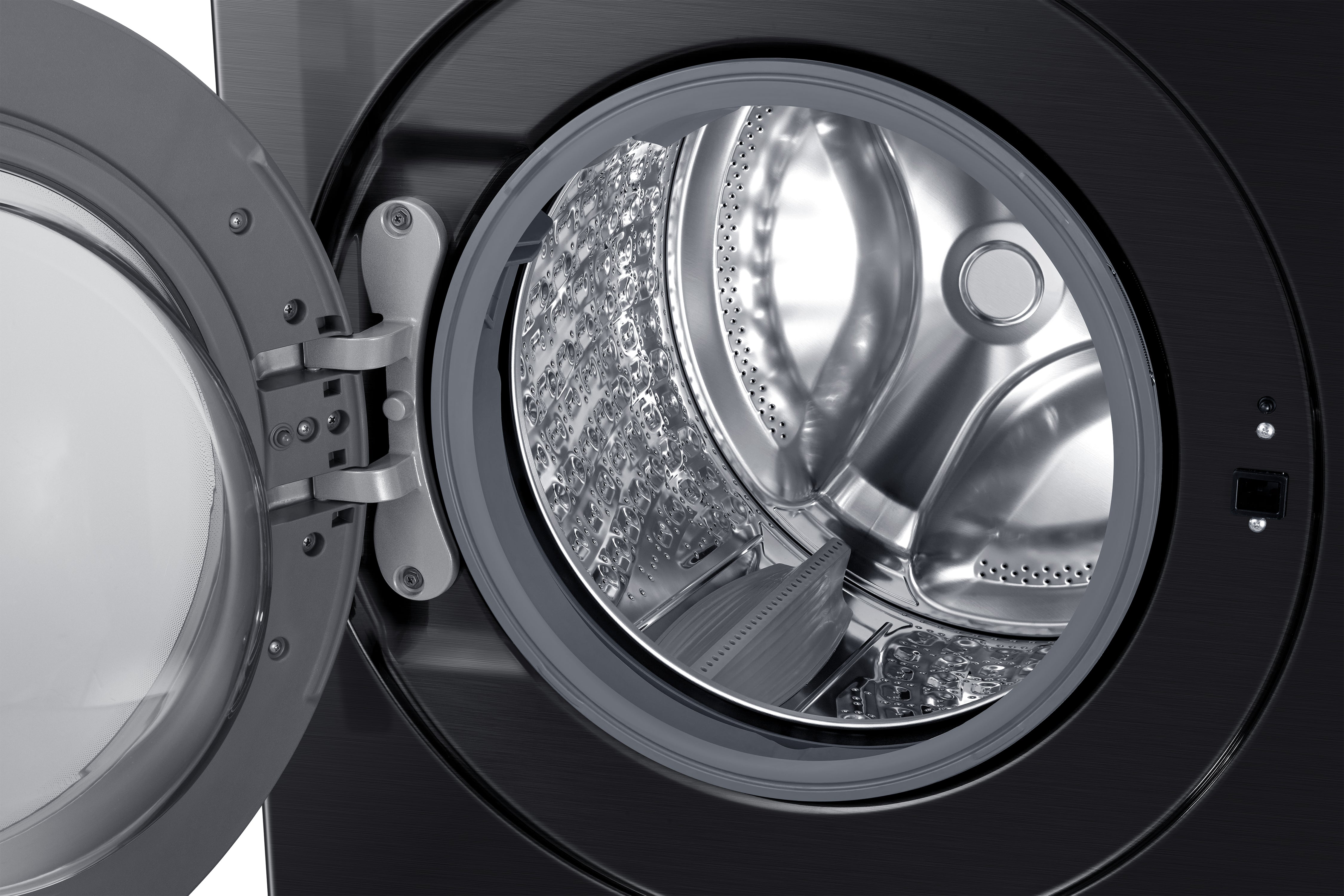 Samsung - Bespoke 5.3 cu. Ft Front Load Washer in Black Stainless - WF46BB6700AVUS