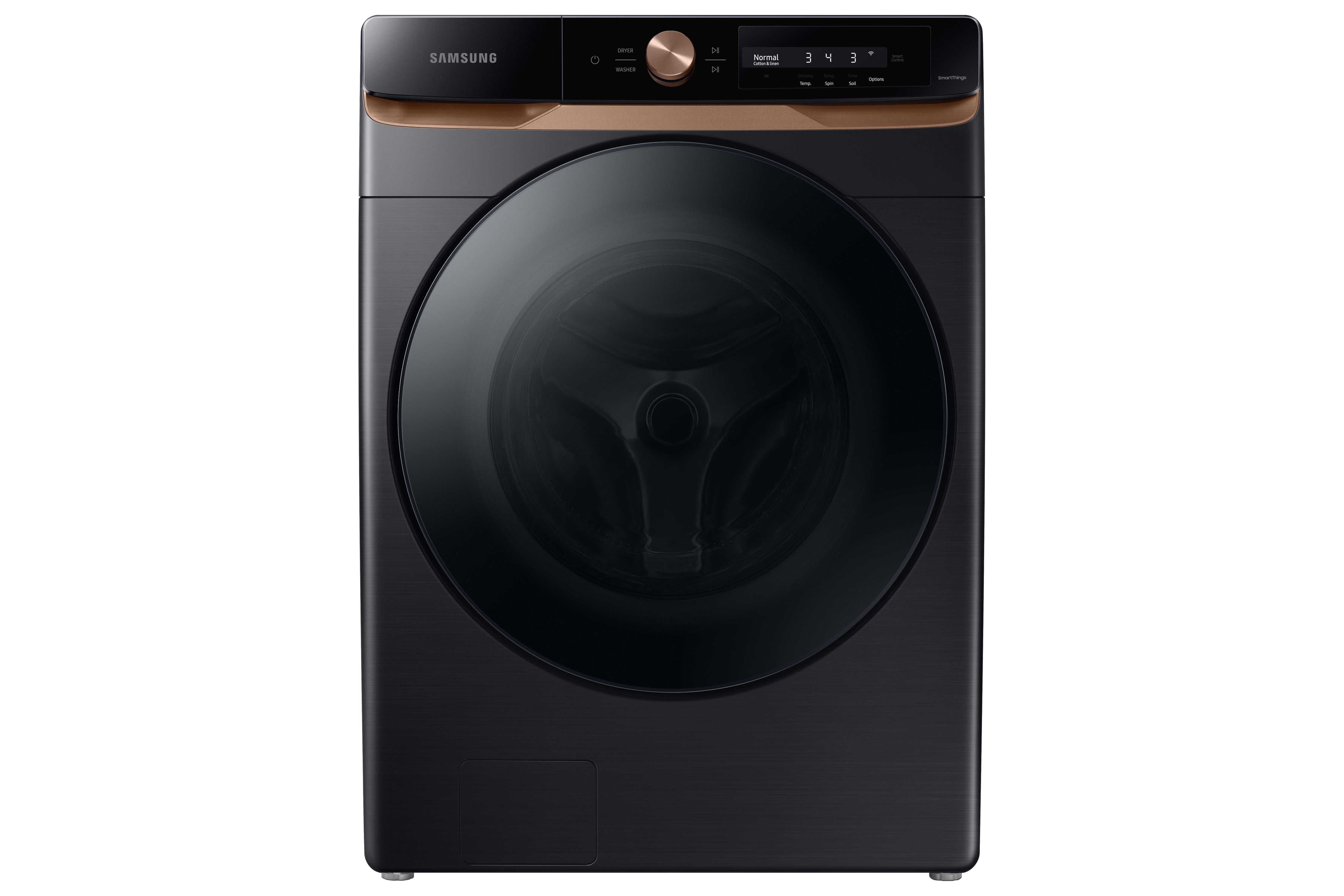 Samsung - 5.3 cu. Ft Front Load Washer in Black Stainless - WF46BG6500AVUS
