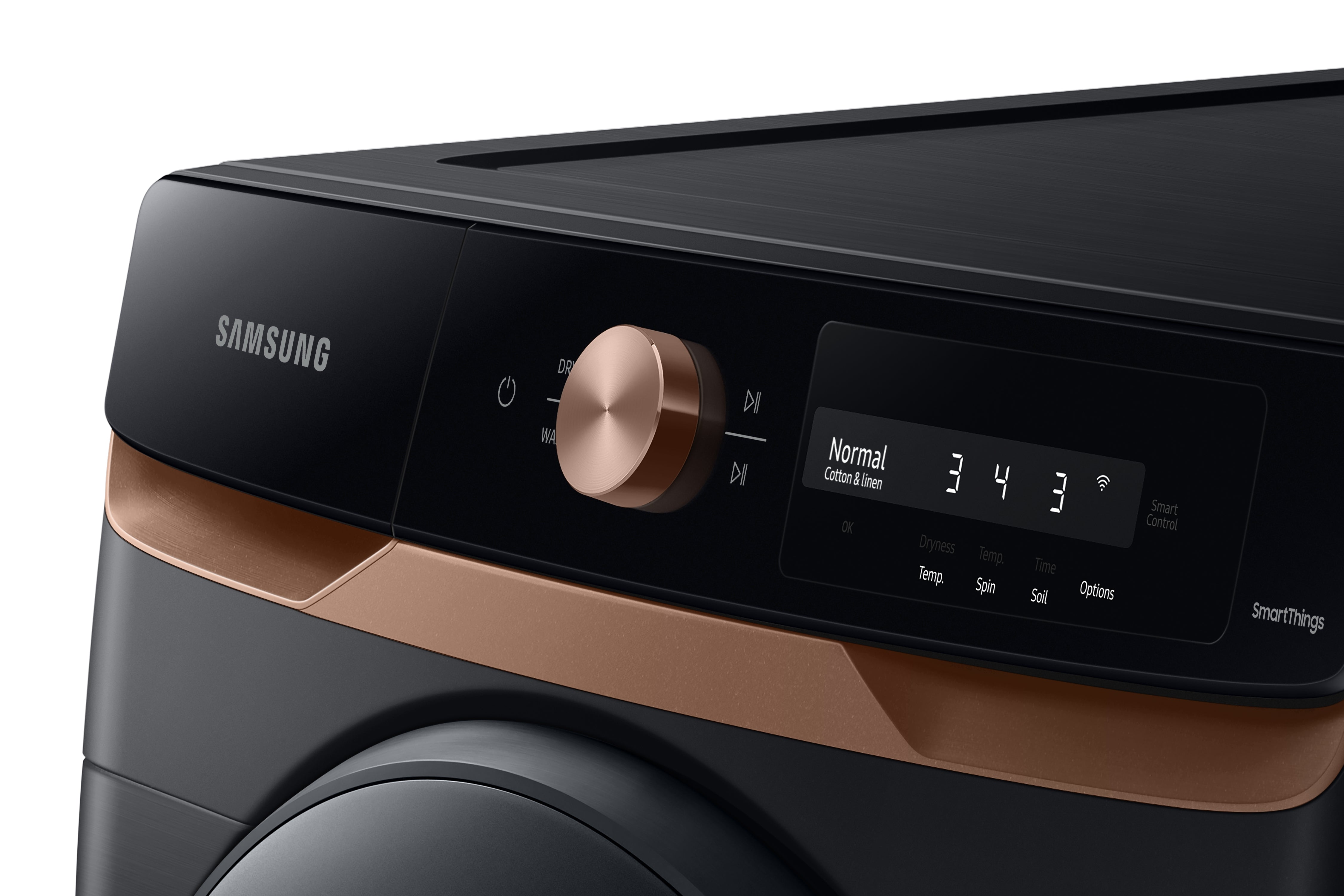 Samsung - 5.3 cu. Ft Front Load Washer in Black Stainless - WF46BG6500AVUS