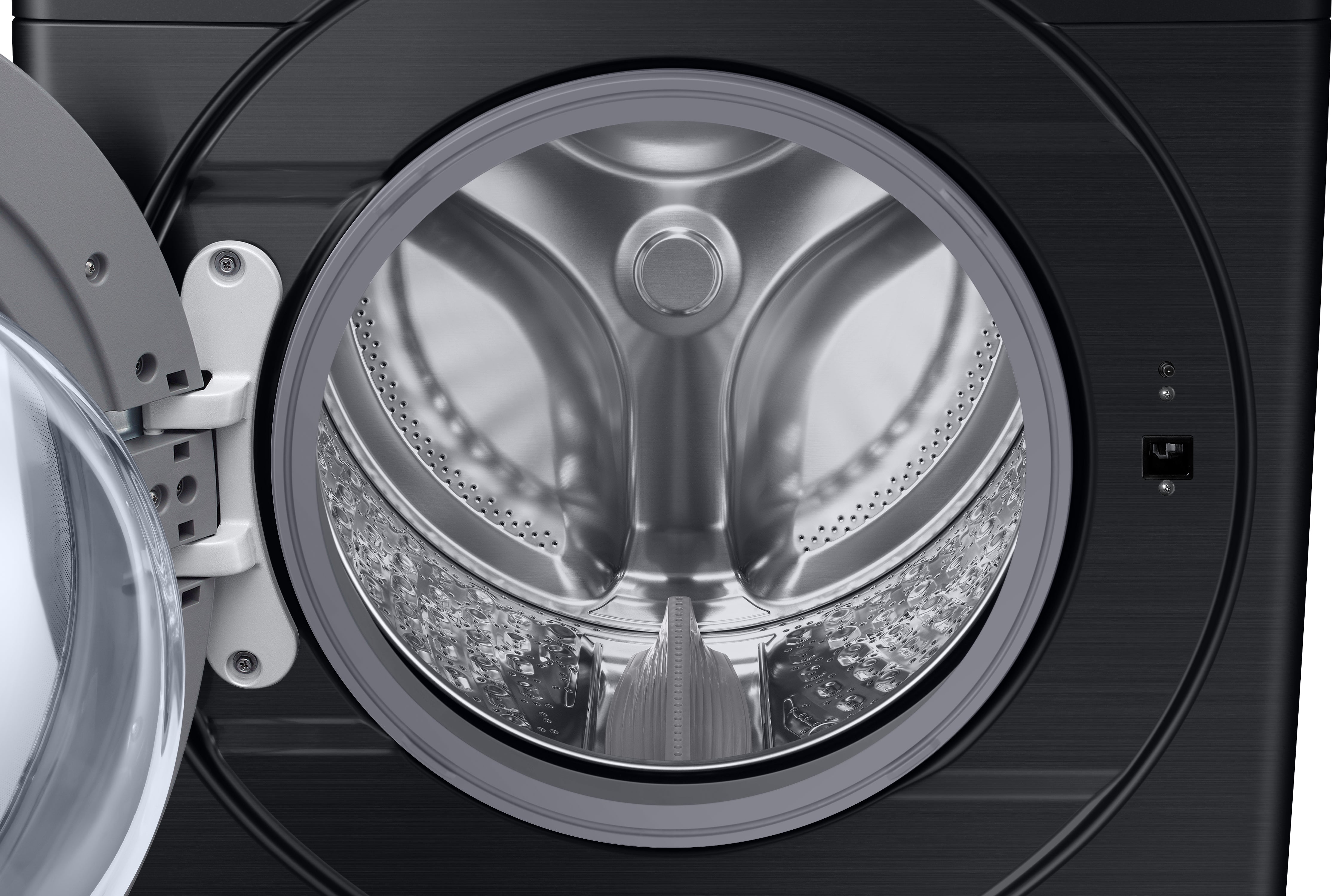 Samsung - 5.3 cu. Ft Front Load Washer in Black Stainless - WF46BG6500AVUS