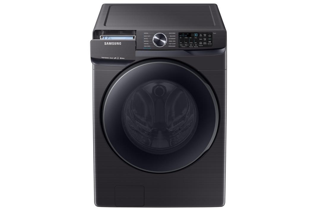 SAMSUNG - 5.8 cu. Ft Front Load Washer in Black Stainless - WF50T8500AV