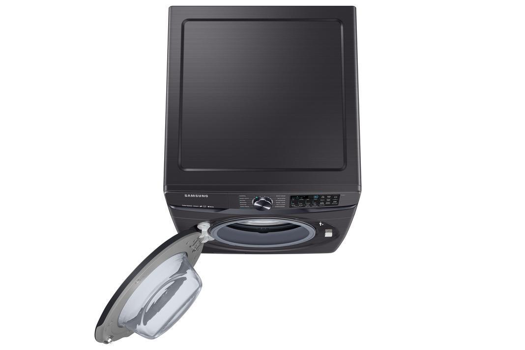 SAMSUNG - 5.8 cu. Ft Front Load Washer in Black Stainless - WF50T8500AV