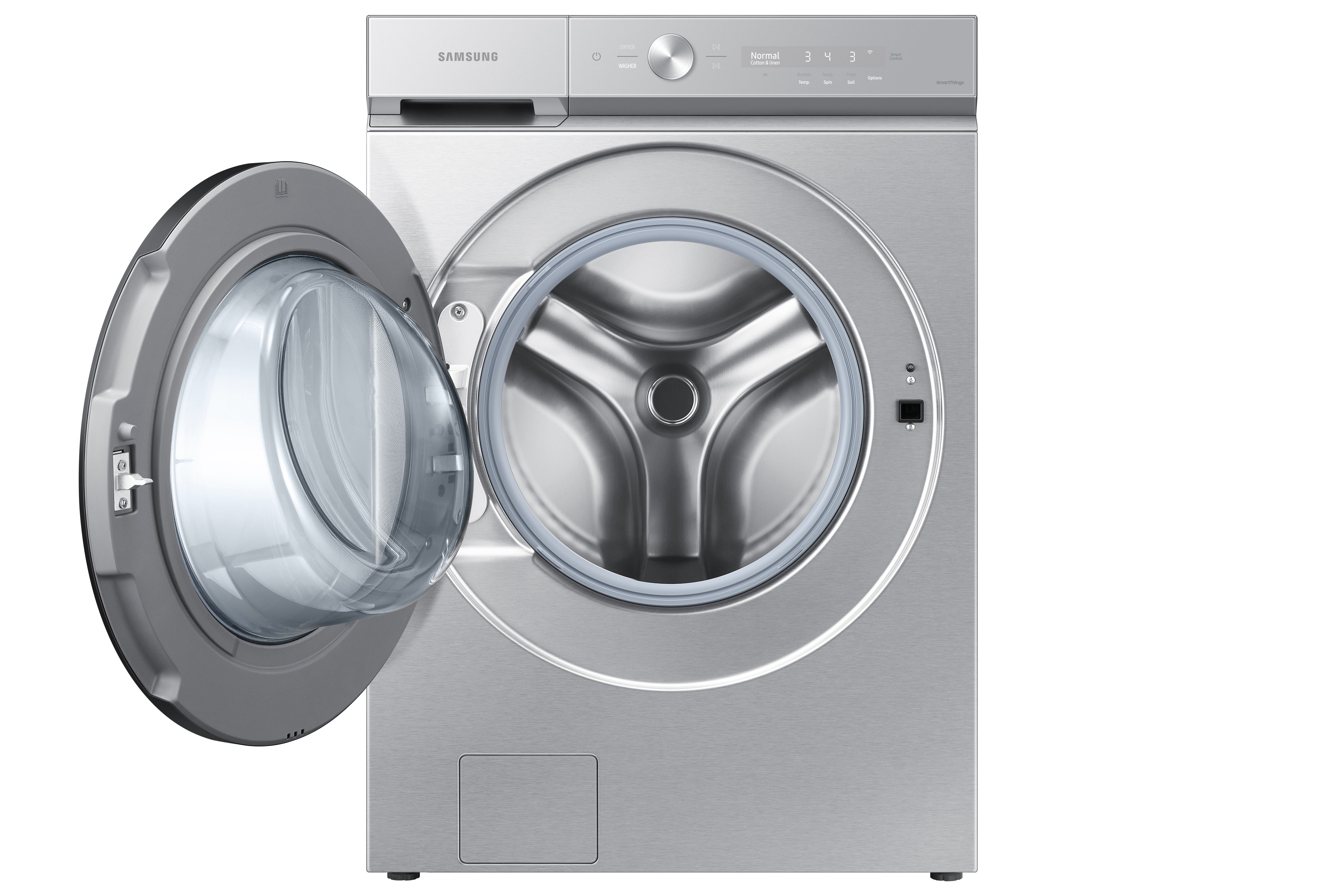 Samsung - Bespoke 6.1 cu. Ft Front Load Washer in Stainless - WF53BB8700ATUS