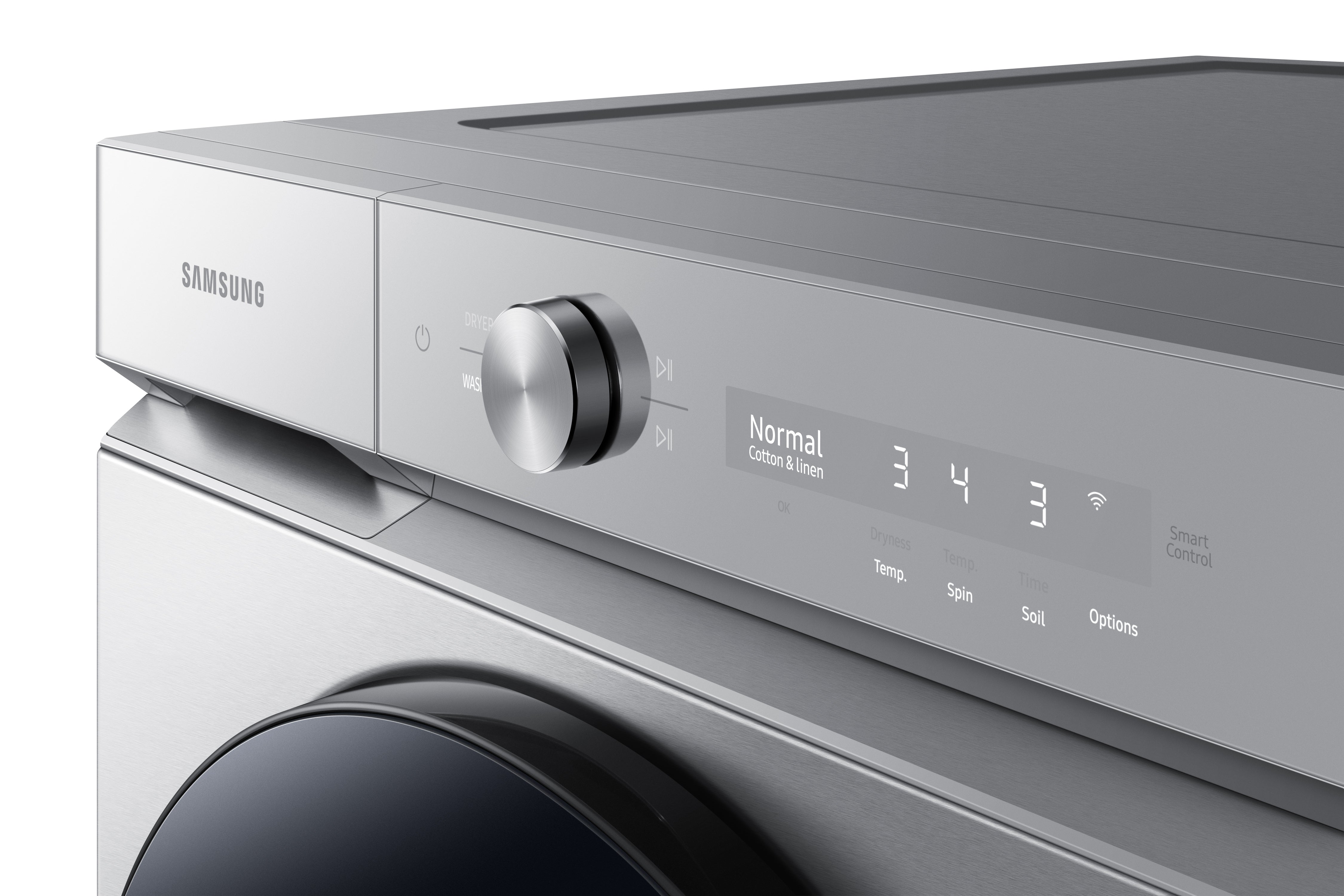 Samsung - Bespoke 6.1 cu. Ft Front Load Washer in Stainless - WF53BB8700ATUS