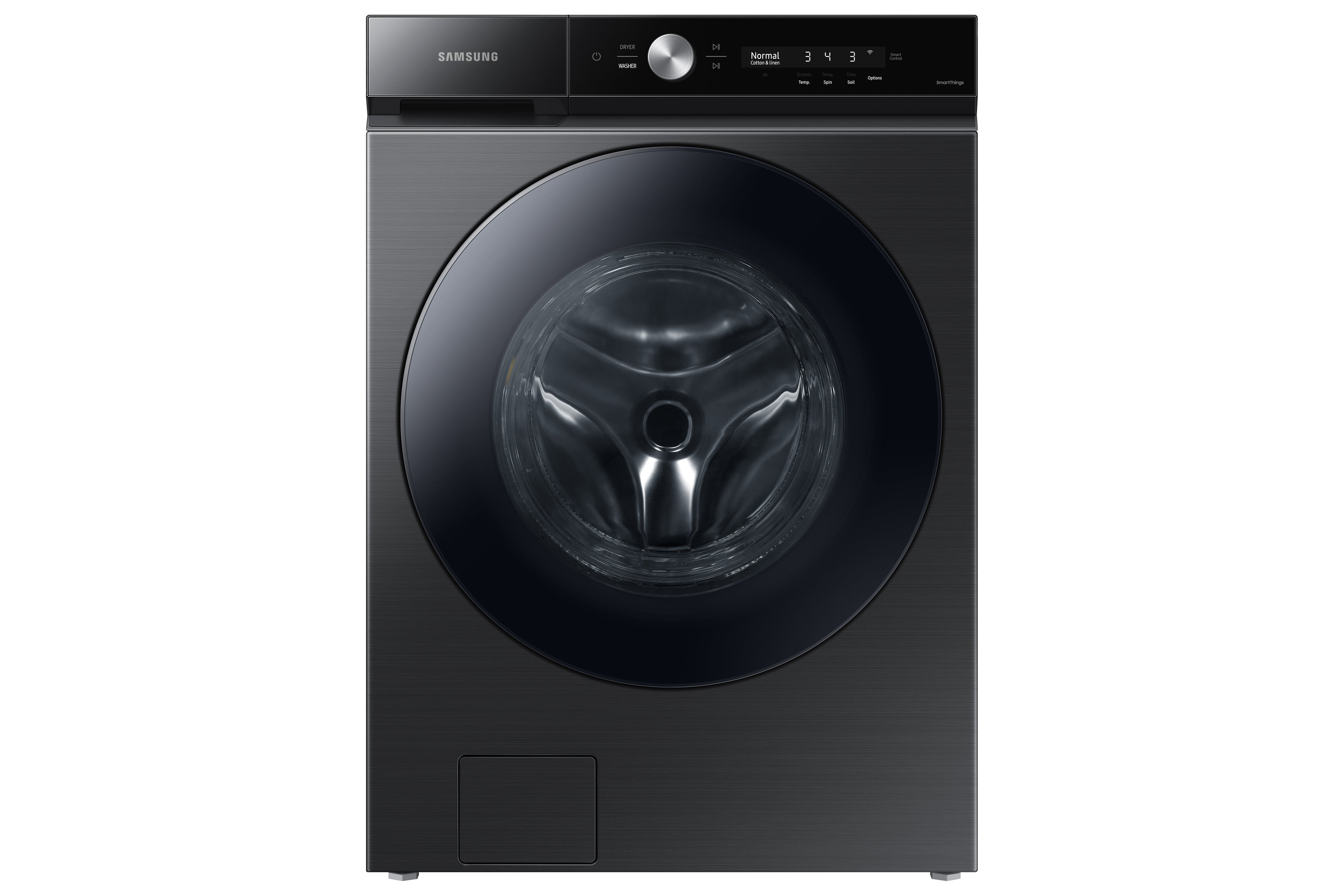 Samsung - Bespoke 6.1 cu. Ft Front Load Washer in Black Stainless - WF53BB8700AVUS